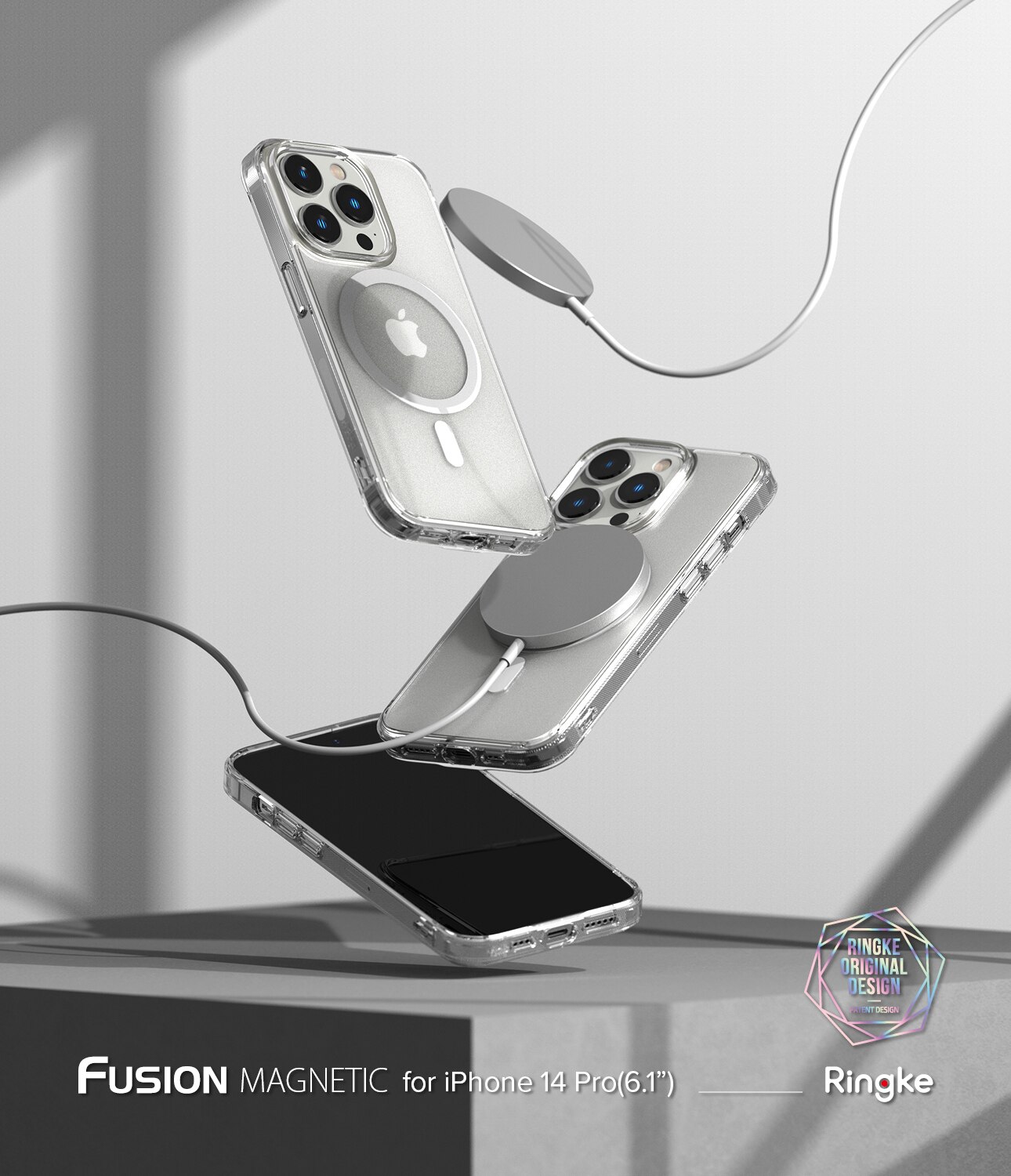 Cover Fusion Magnetic iPhone 14 Pro Trasparente