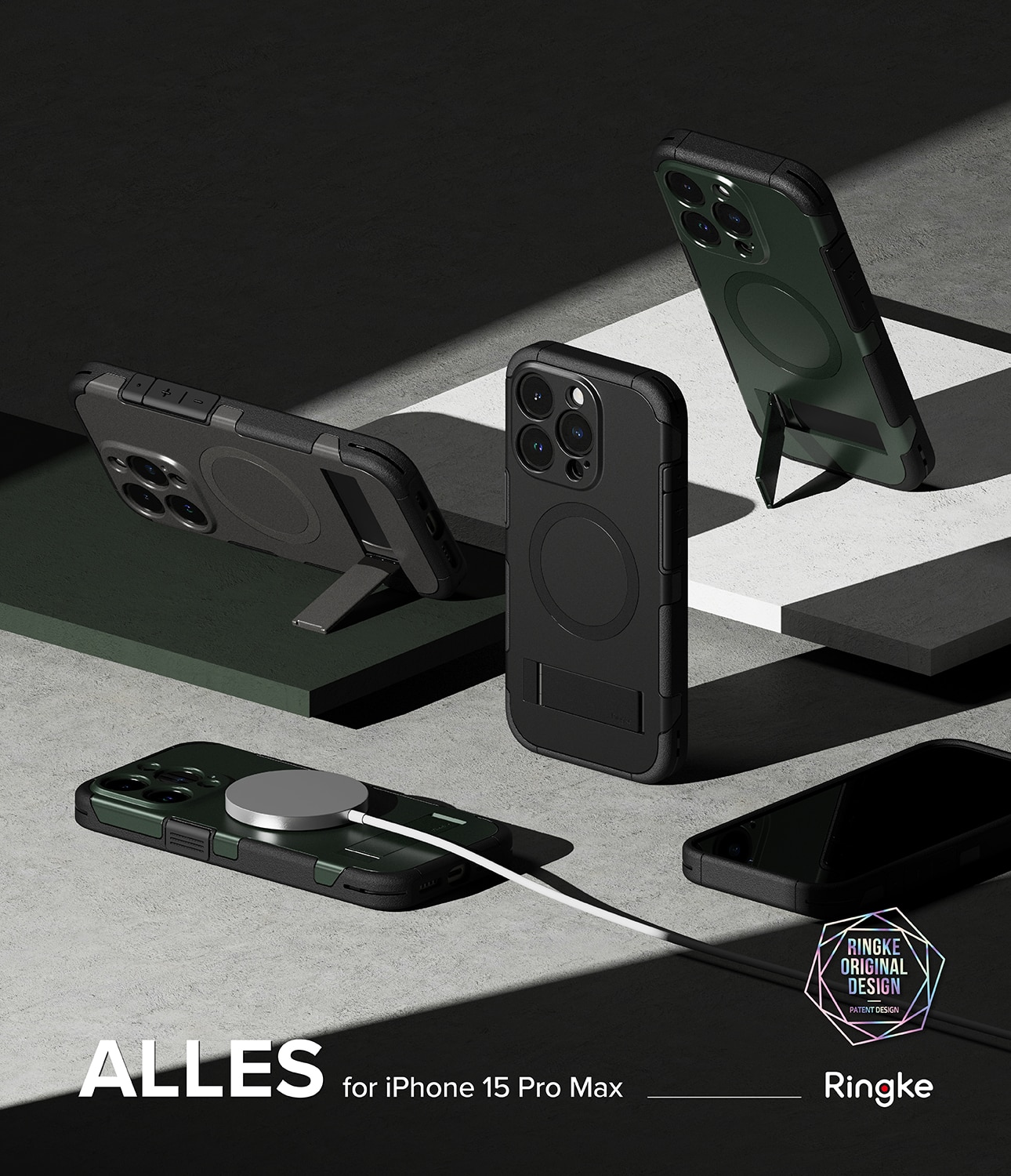 Alles Magnetic Cover iPhone 15 Pro Max nero