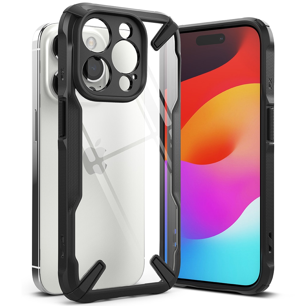 Cover Fusion X iPhone 15 Pro Max nero