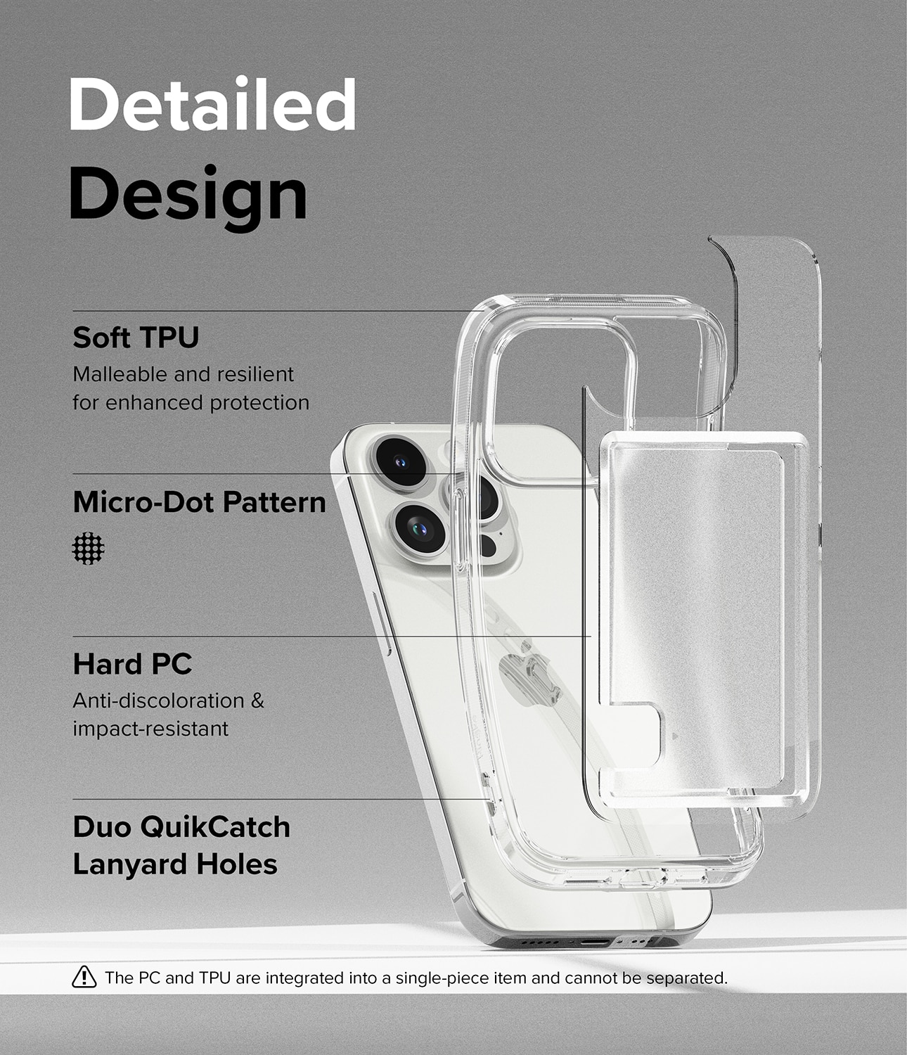 Cover Fusion Card iPhone 15 Pro trasparente