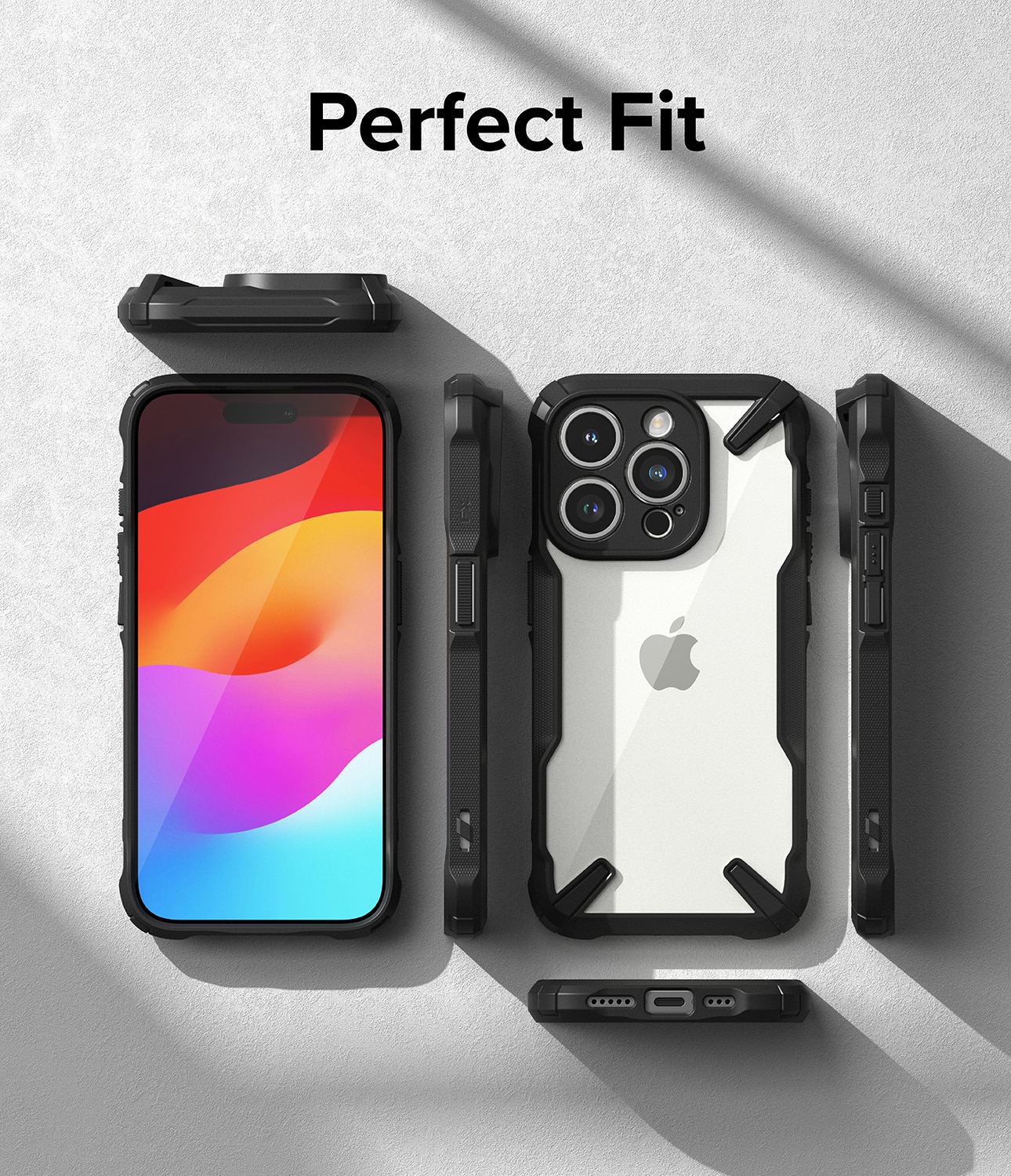 Cover Fusion X iPhone 15 Pro Max nero