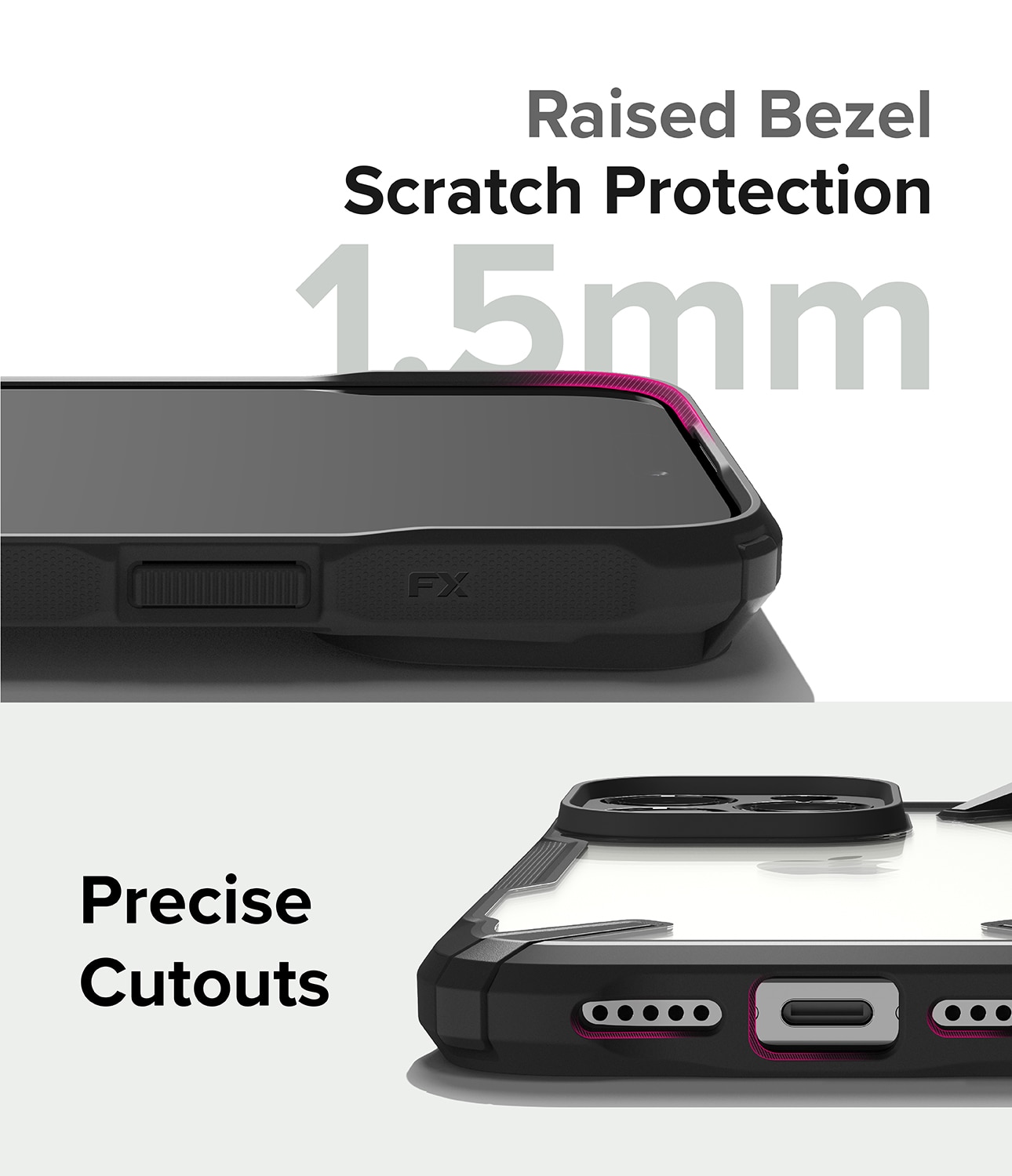 Cover Fusion X iPhone 15 Pro Max nero