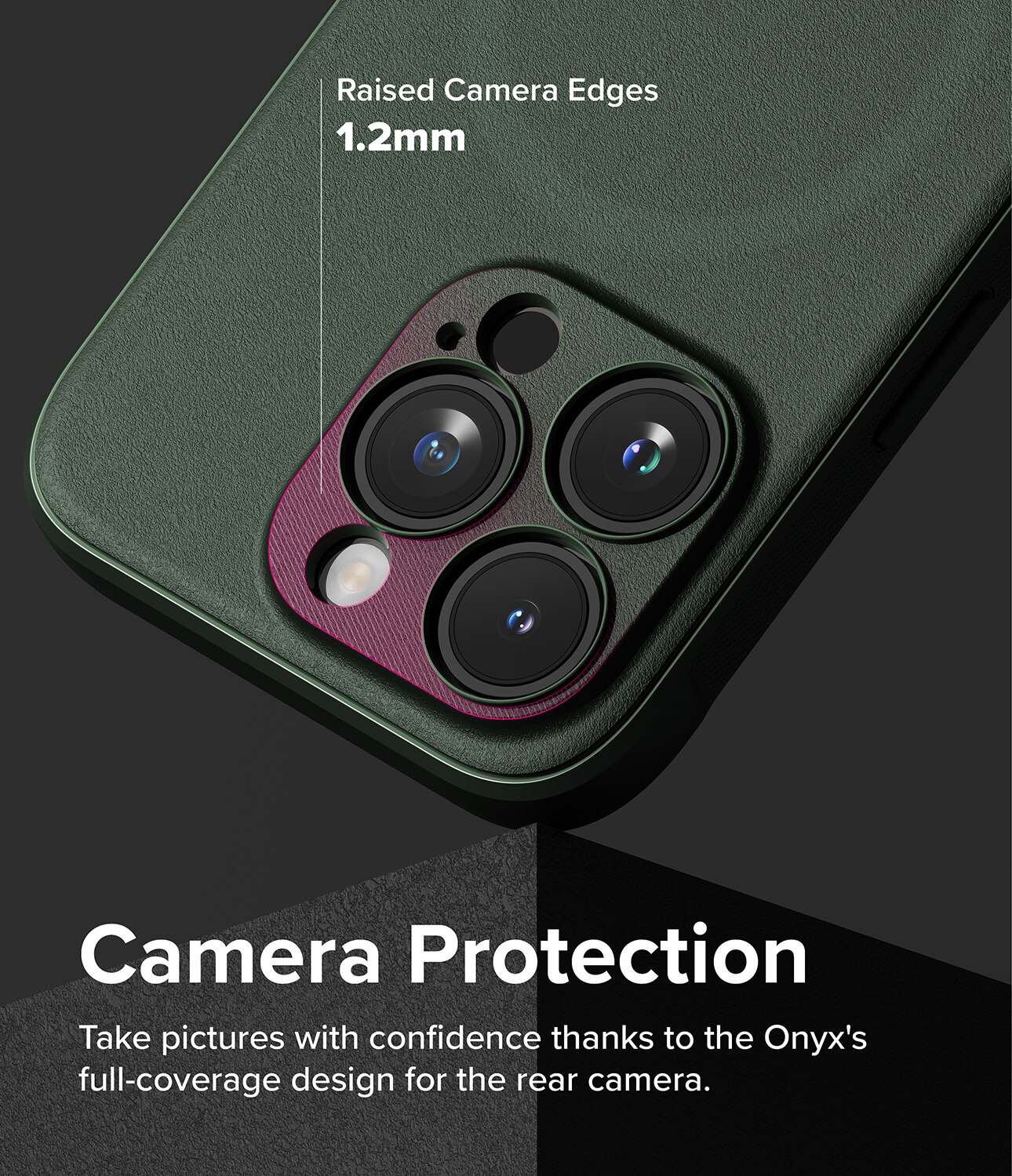 Cover Onyx Magnetic iPhone 15 Pro Dark Green