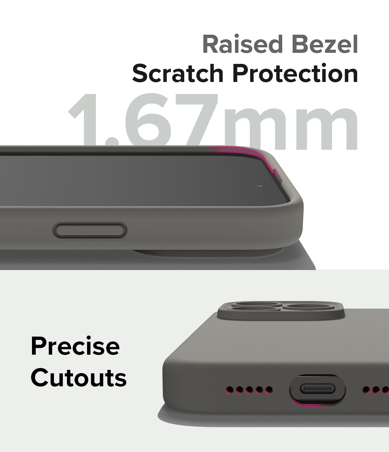 Silicone Magnetic Cover iPhone 15 Pro Gray