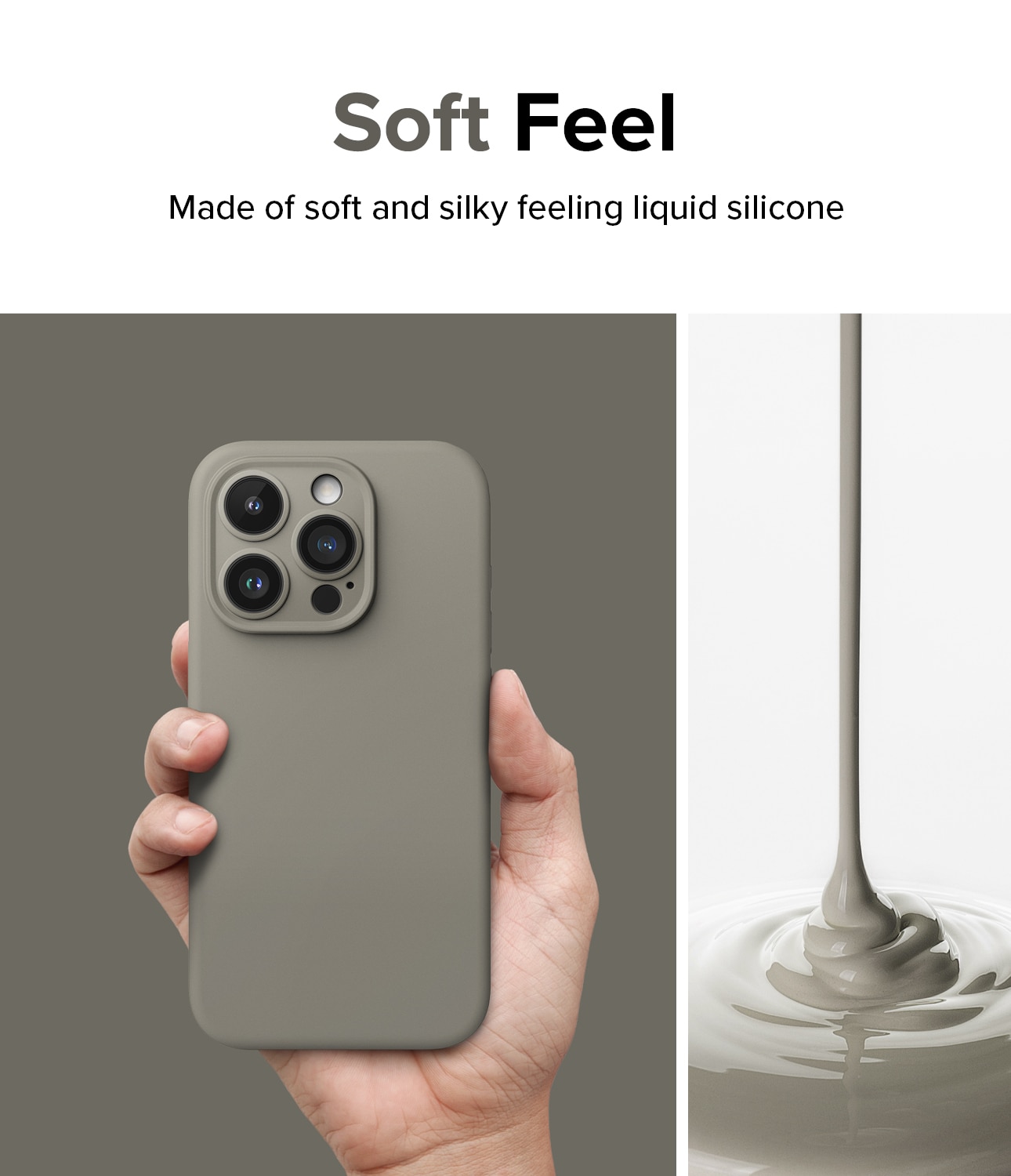 Silicone Magnetic Cover iPhone 15 Pro Gray