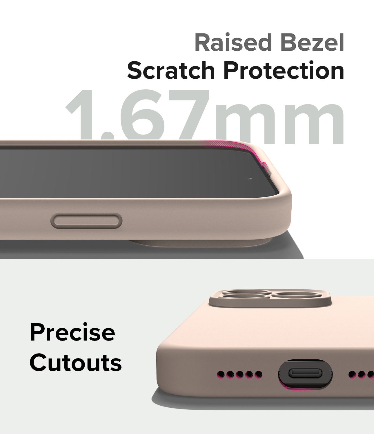 Silicone Magnetic Cover iPhone 15 Pro Pink Sand