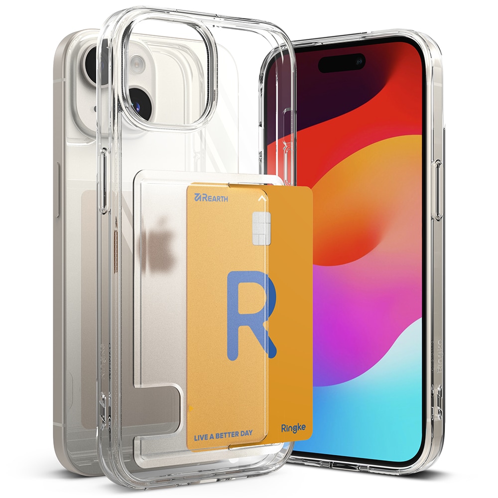 Cover Fusion Card iPhone 15 trasparente