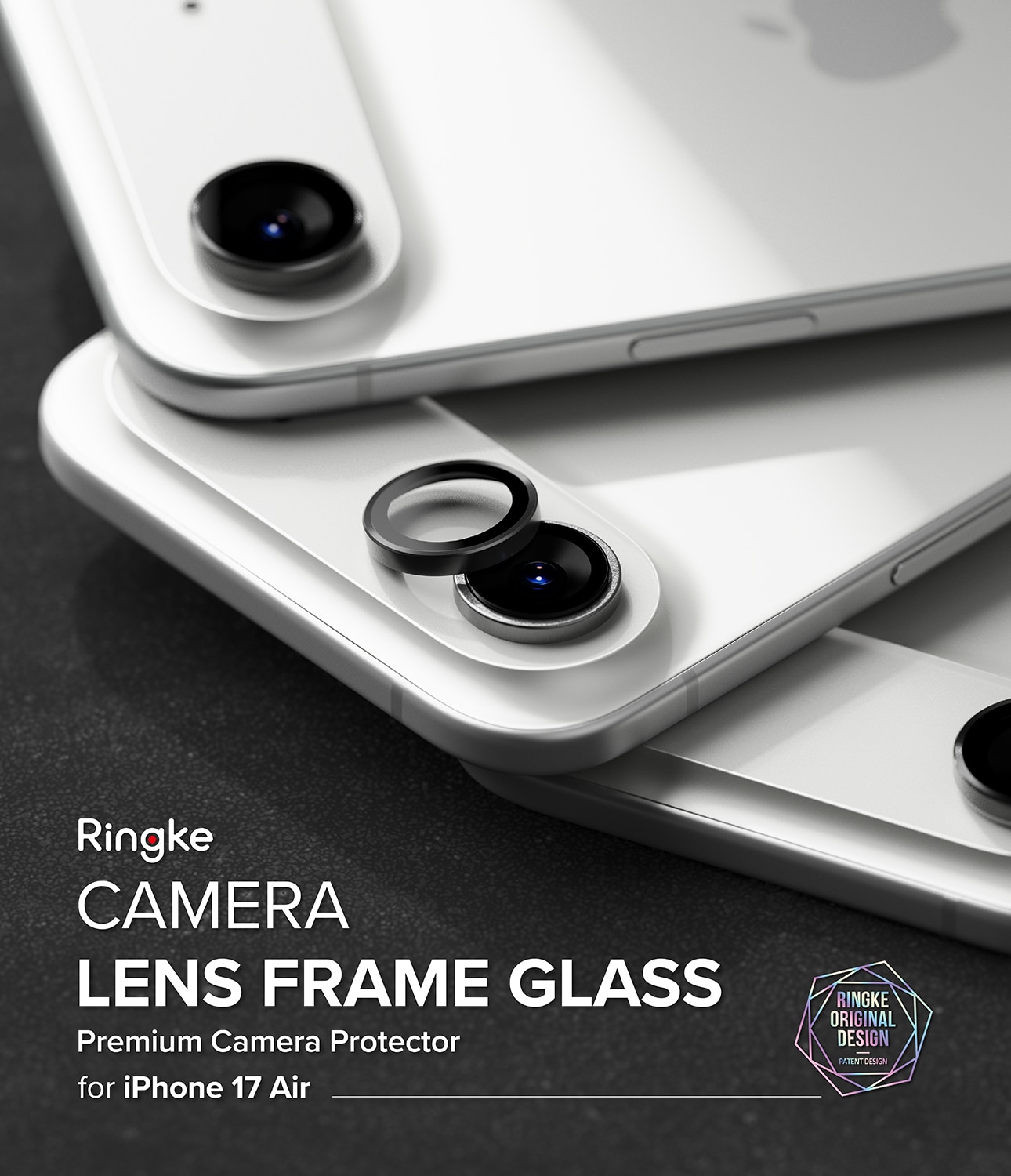 Camera Lens Frame Glass (2 pezzi) iPhone 17 Air Black