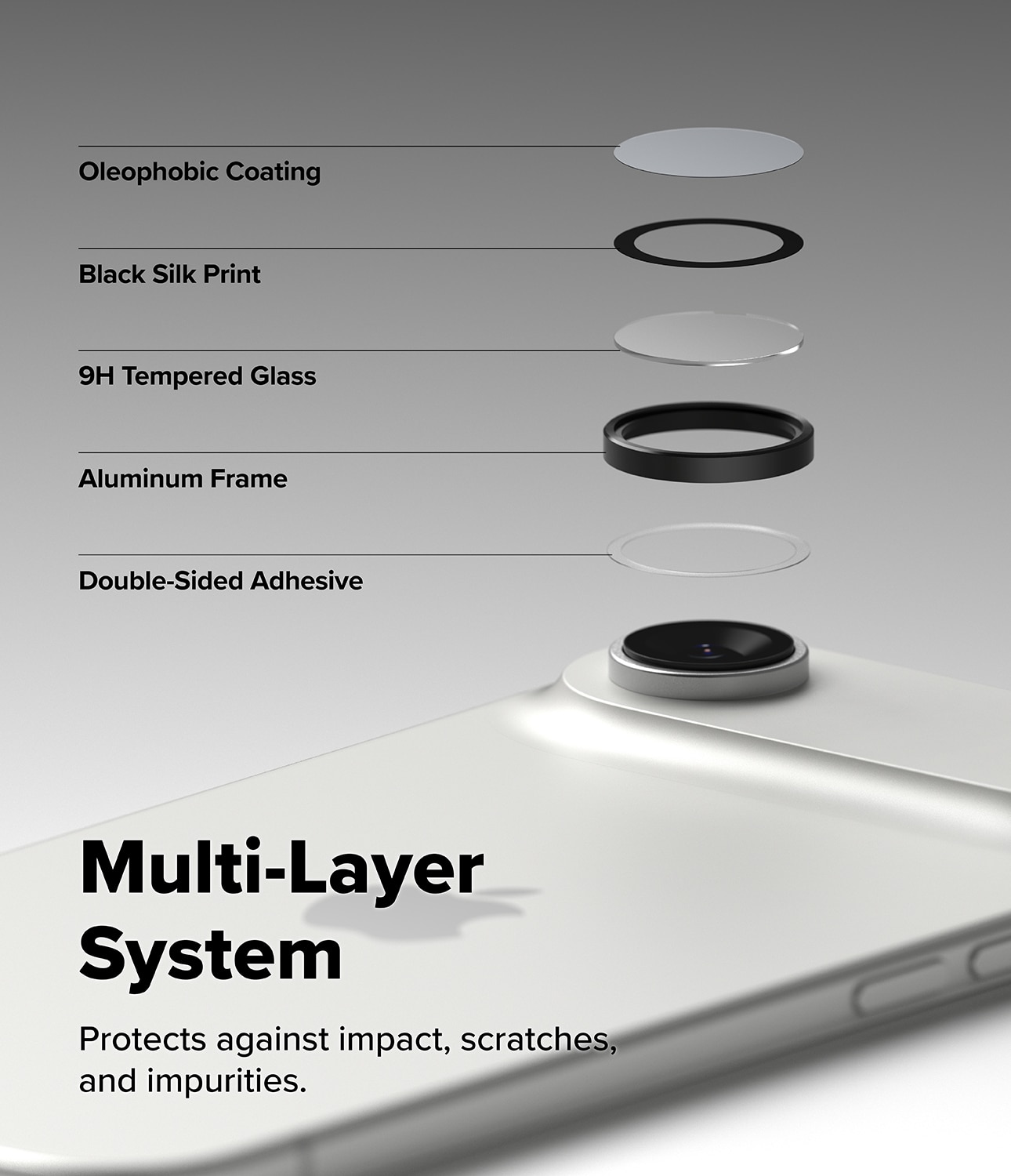 Camera Lens Frame Glass (2 pezzi) iPhone 17 Air Black