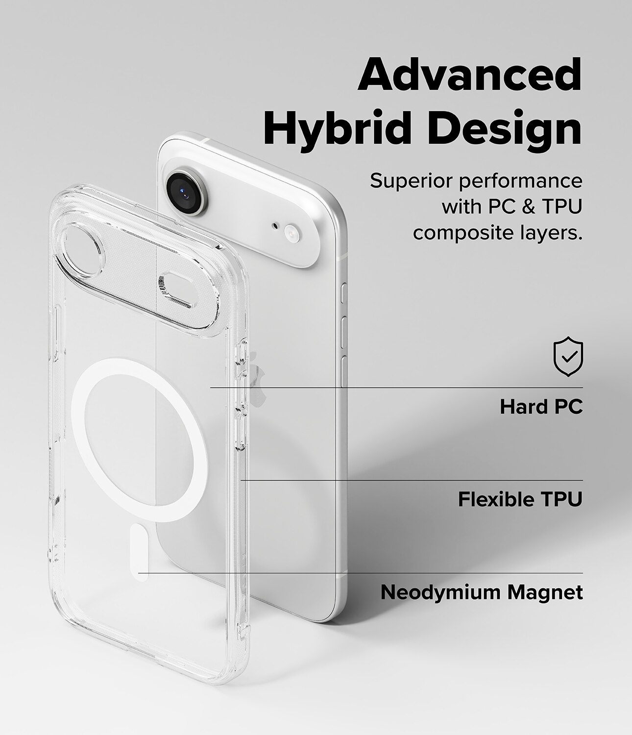 Cover Fusion Magnetic iPhone 17 Air Trasparente