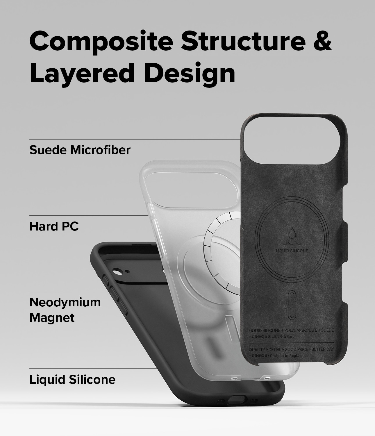 Silicone Magnetic Cover iPhone 17 Air Black