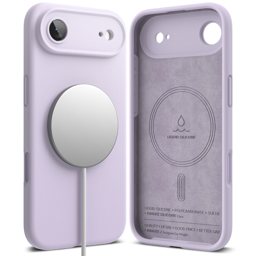 Silicone Magnetic Cover iPhone 17 Air Light Purple