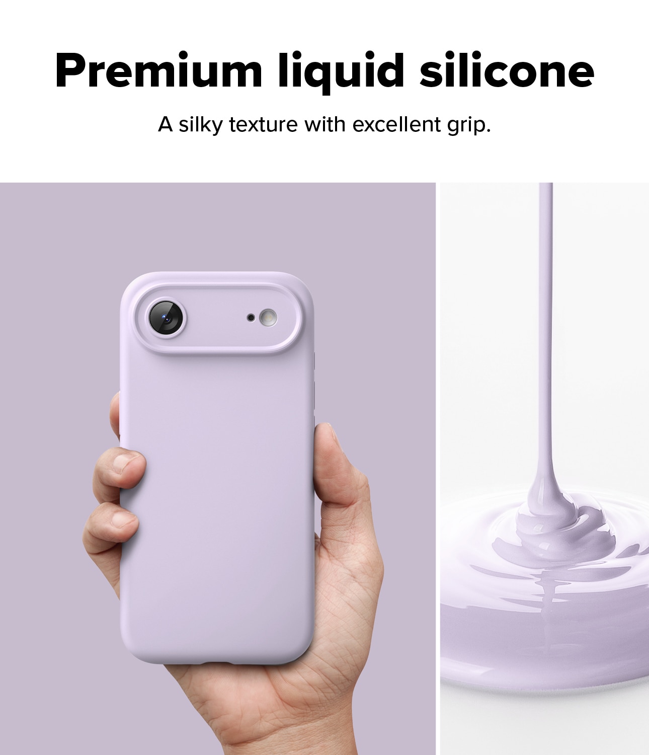 Silicone Magnetic Cover iPhone 17 Air Light Purple