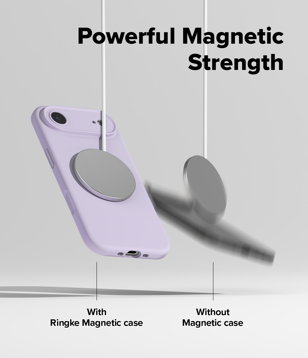 Silicone Magnetic Cover iPhone 17 Air Light Purple