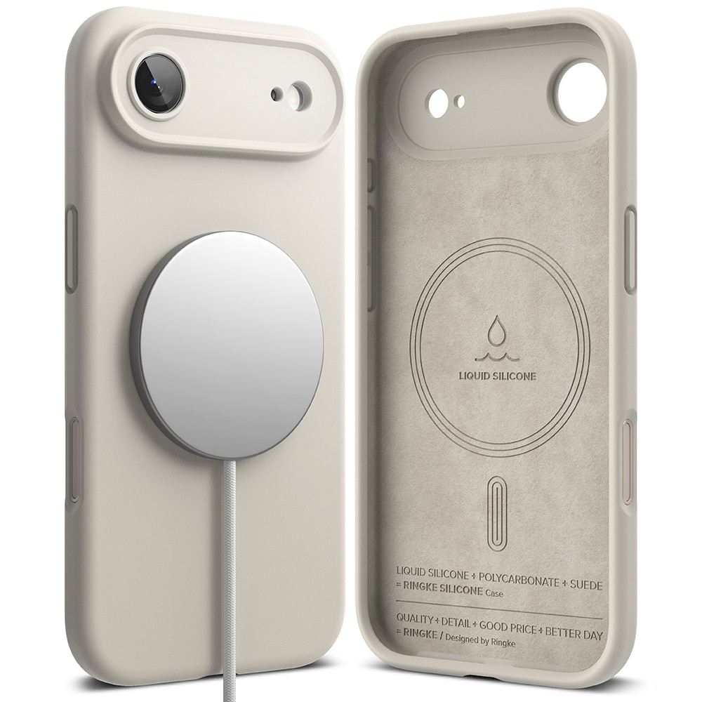 Silicone Magnetic Cover iPhone 17 Air Stone