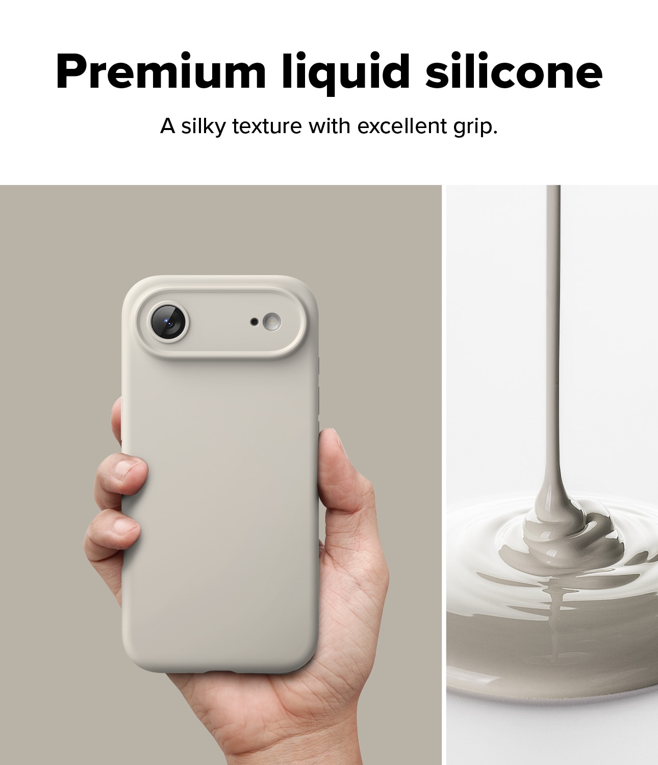 Silicone Magnetic Cover iPhone 17 Air Stone