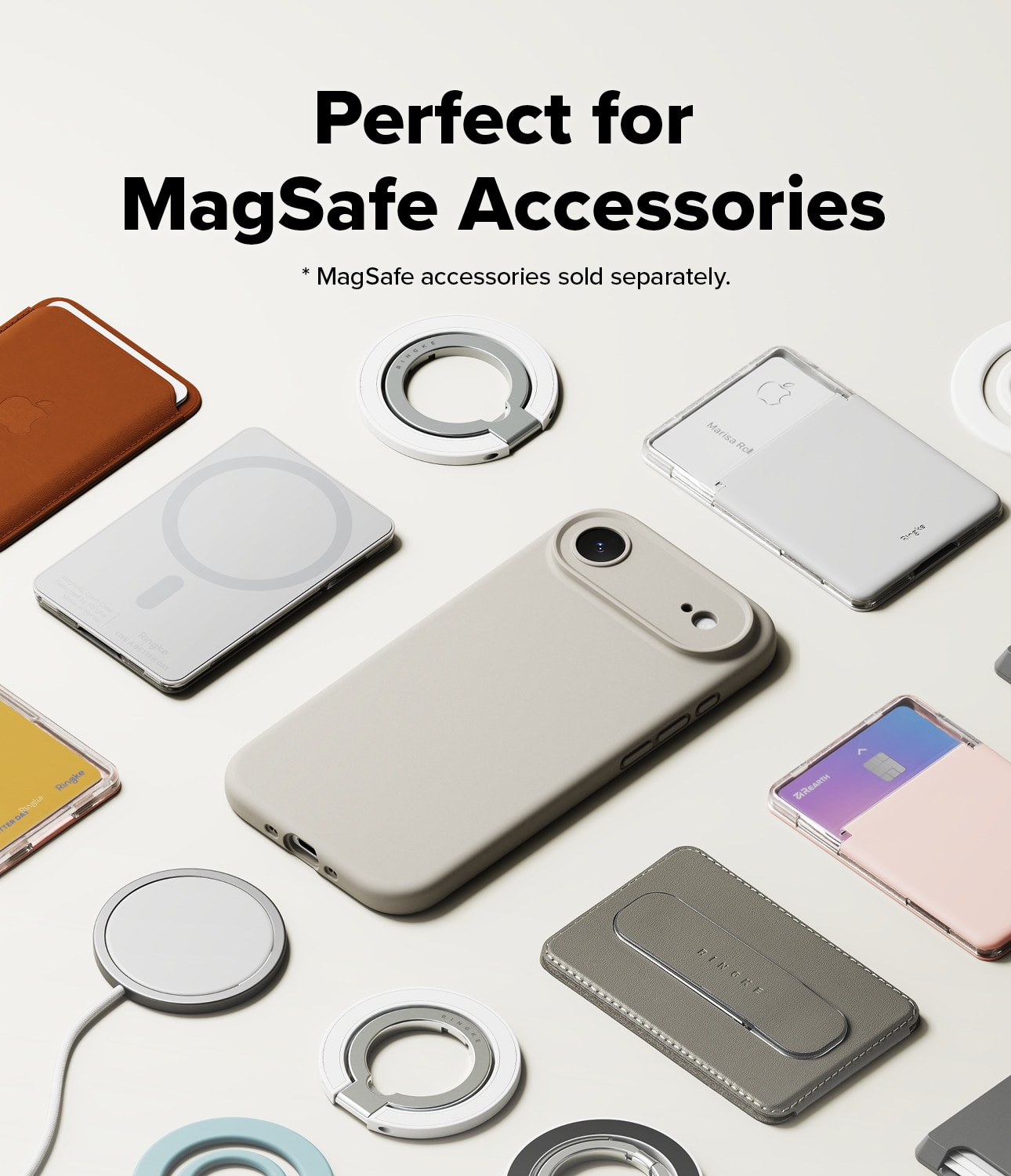 Silicone Magnetic Cover iPhone 17 Air Stone