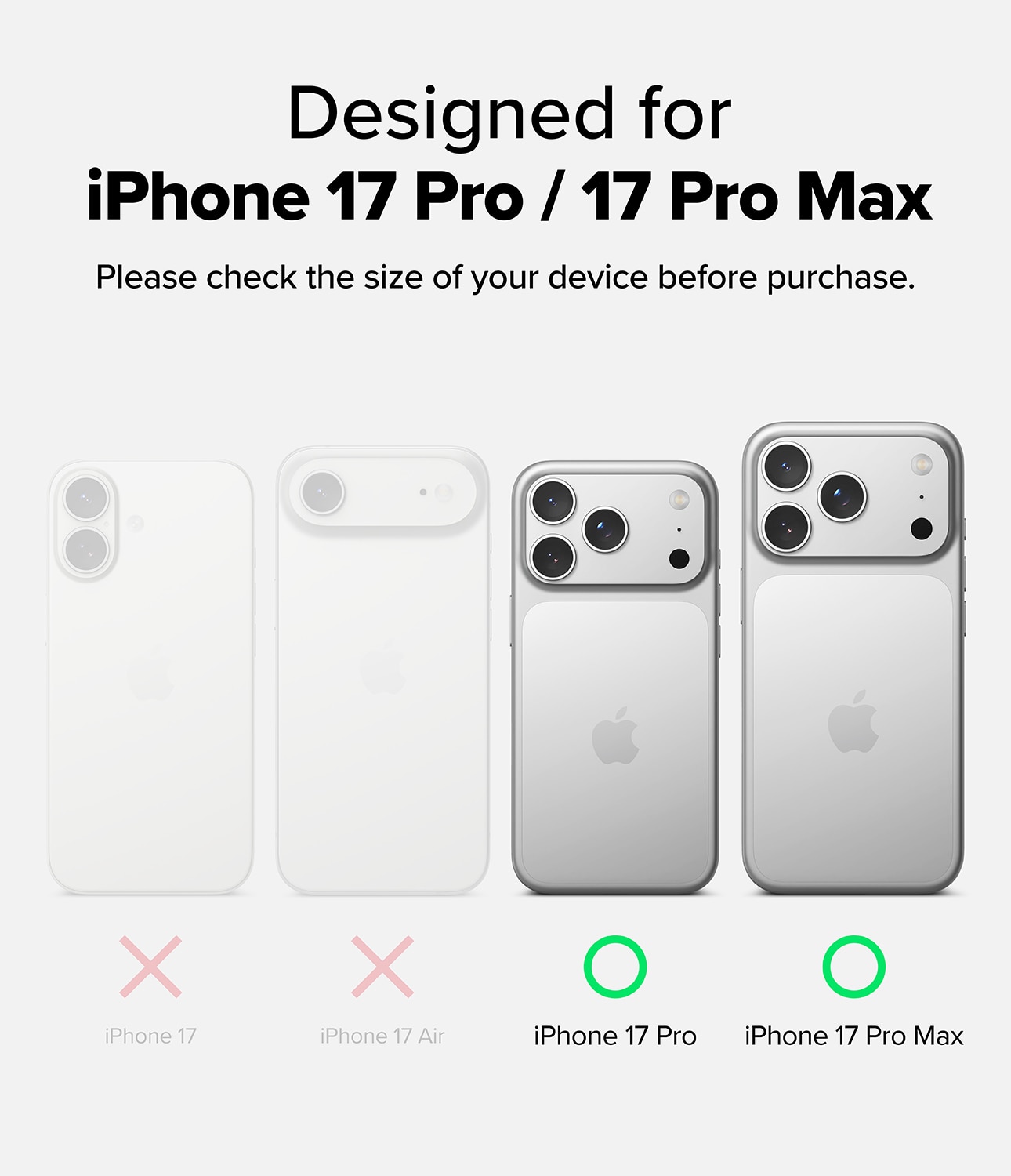 Camera Lens Frame Glass (2 pezzi) iPhone 17 Pro Max Black
