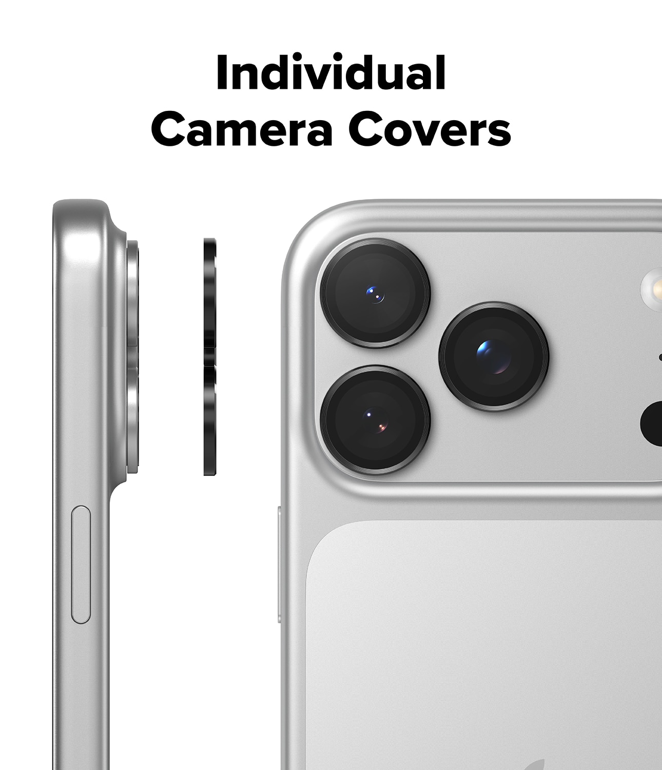 Camera Lens Frame Glass (2 pezzi) iPhone 17 Pro Max Black