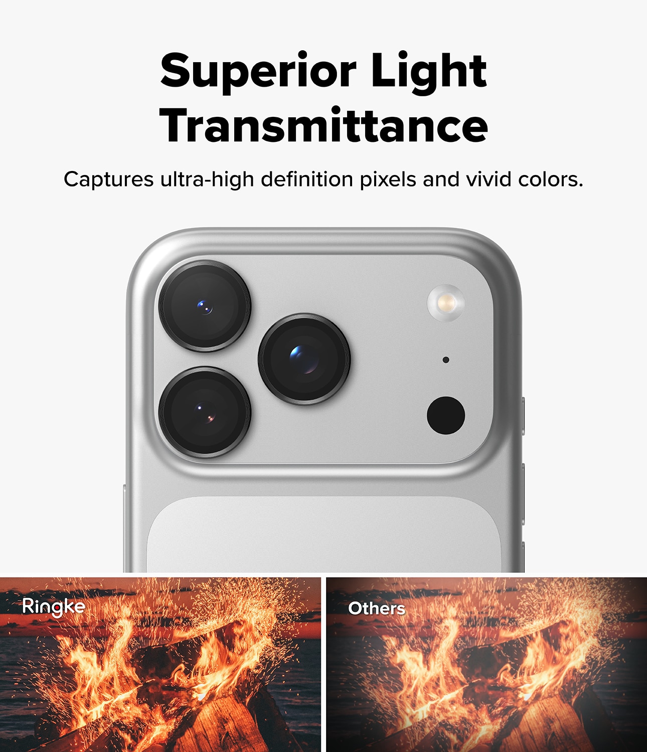 Camera Lens Frame Glass (2 pezzi) iPhone 17 Pro Max Black