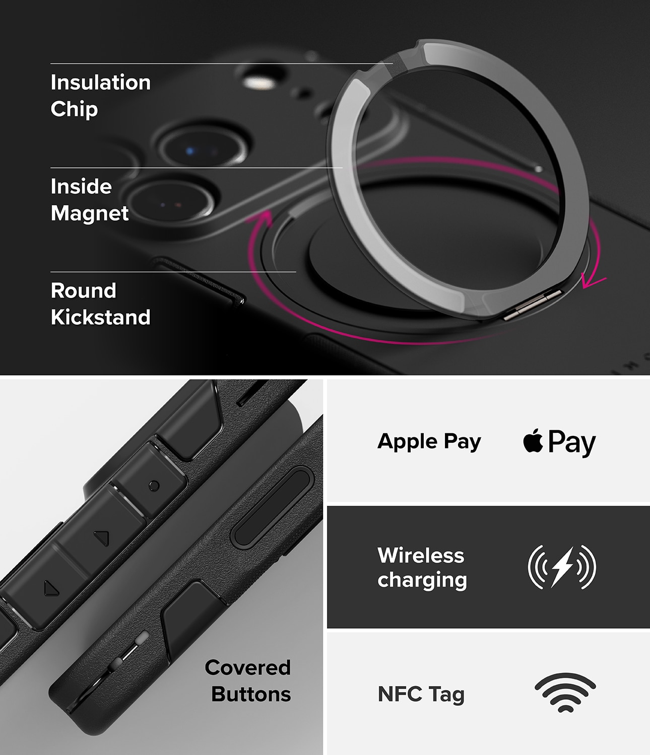 Alles Magnetic Cover iPhone 17 Pro Nero