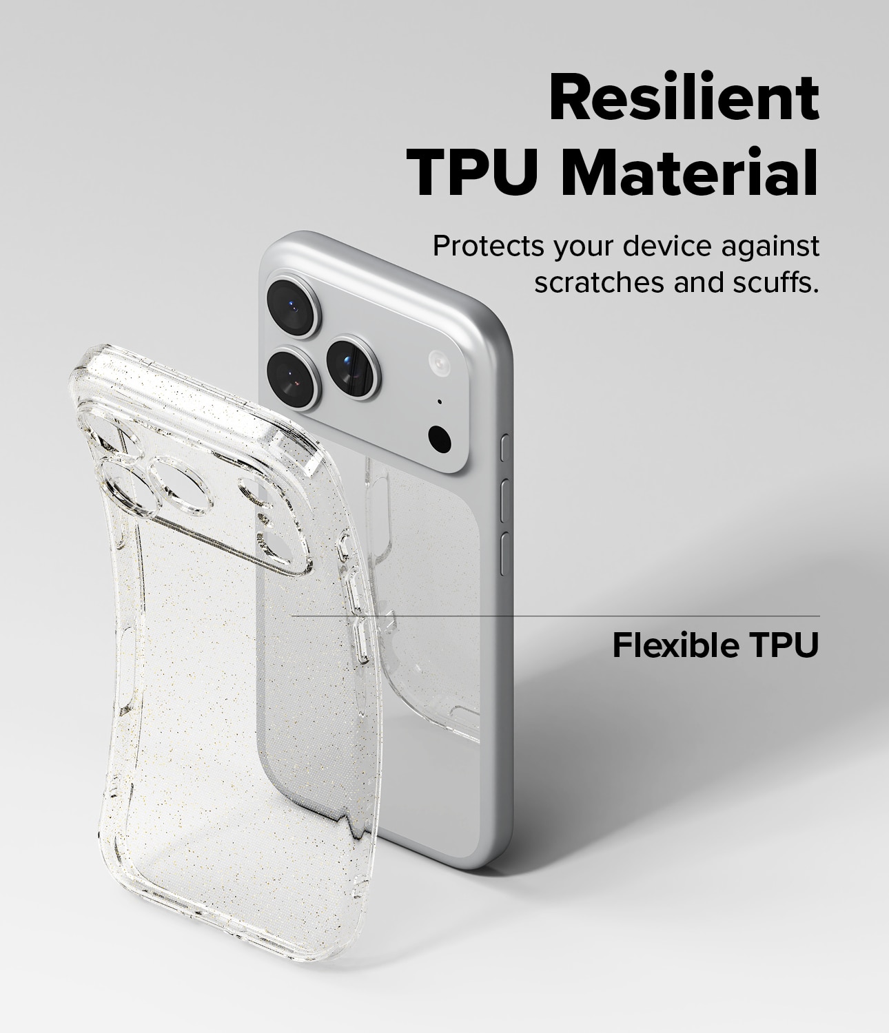 Cover Air iPhone 17 Pro Max Glitter Clear