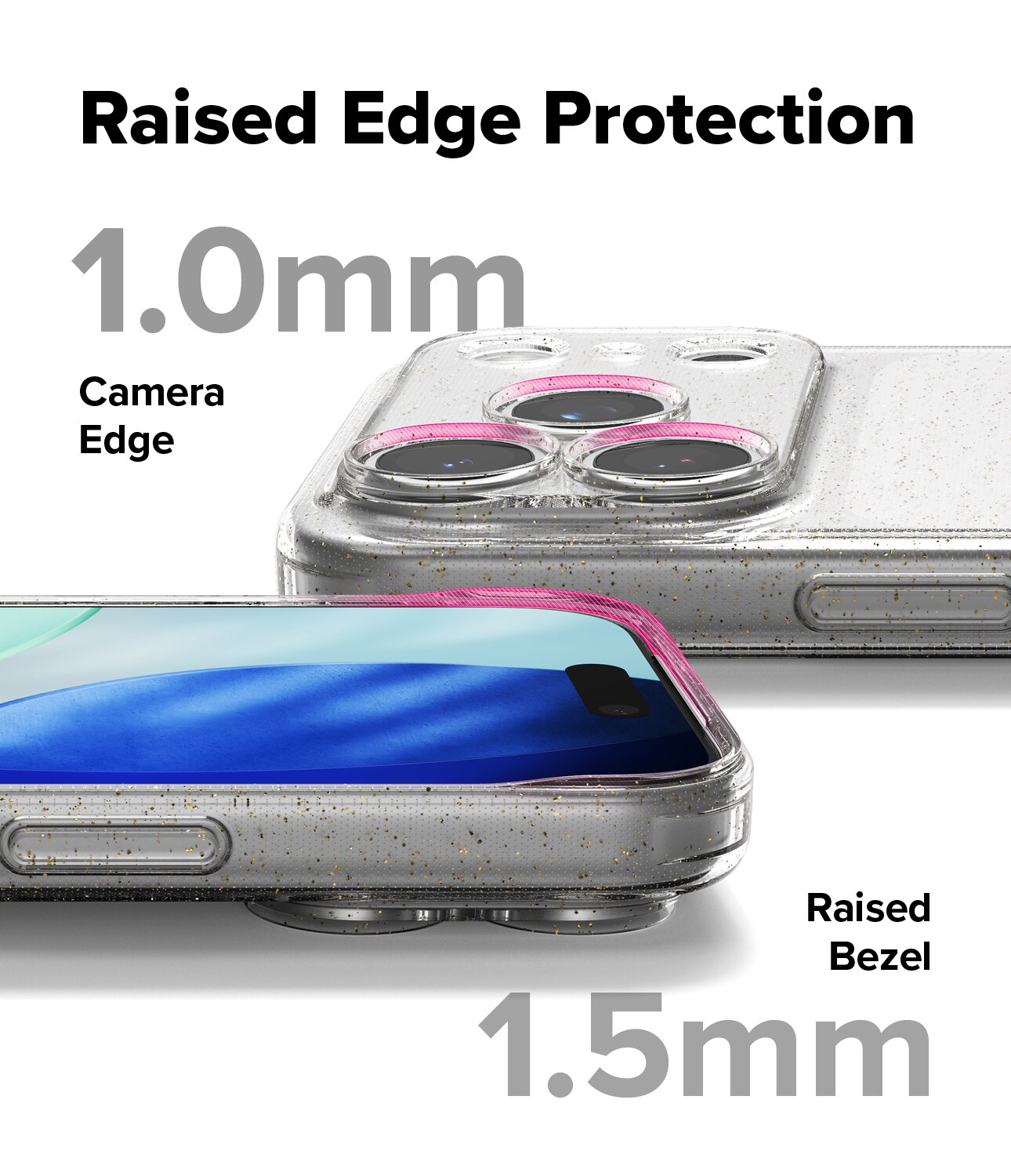 Cover Air iPhone 17 Pro Max Glitter Clear