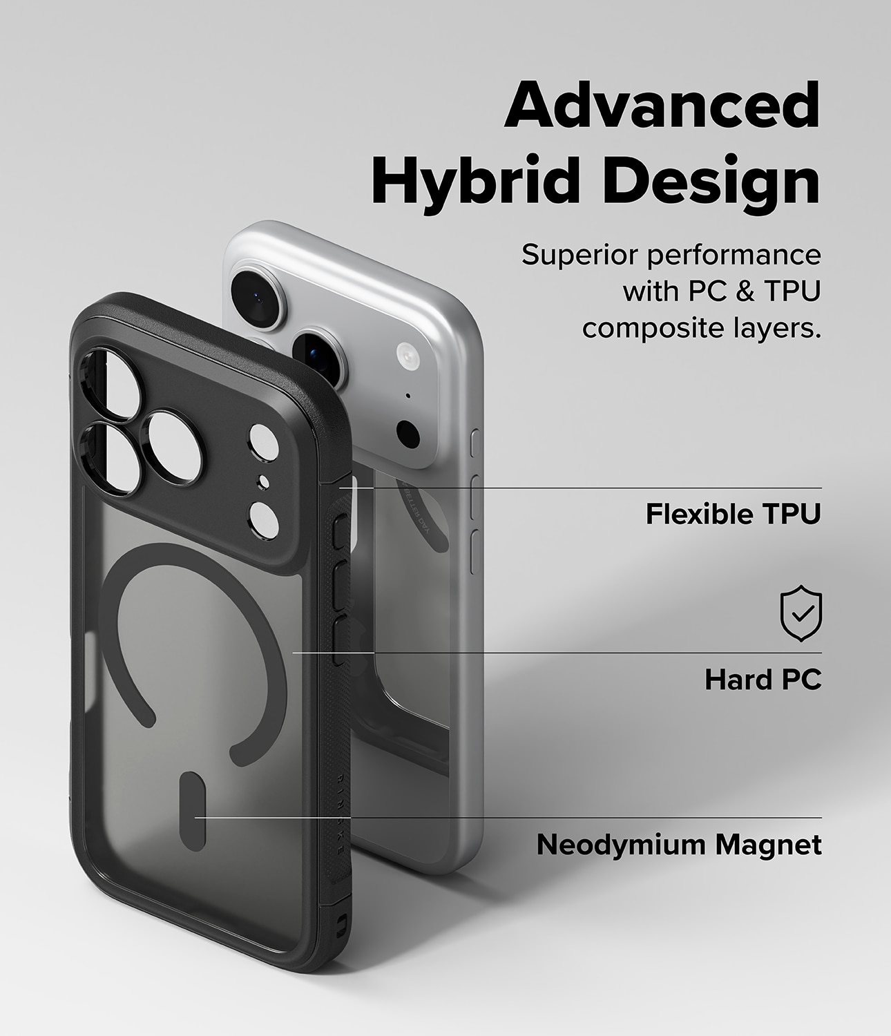 Cover Fusion Bold Magnetic MagSafe iPhone 17 Pro Max Matte Black