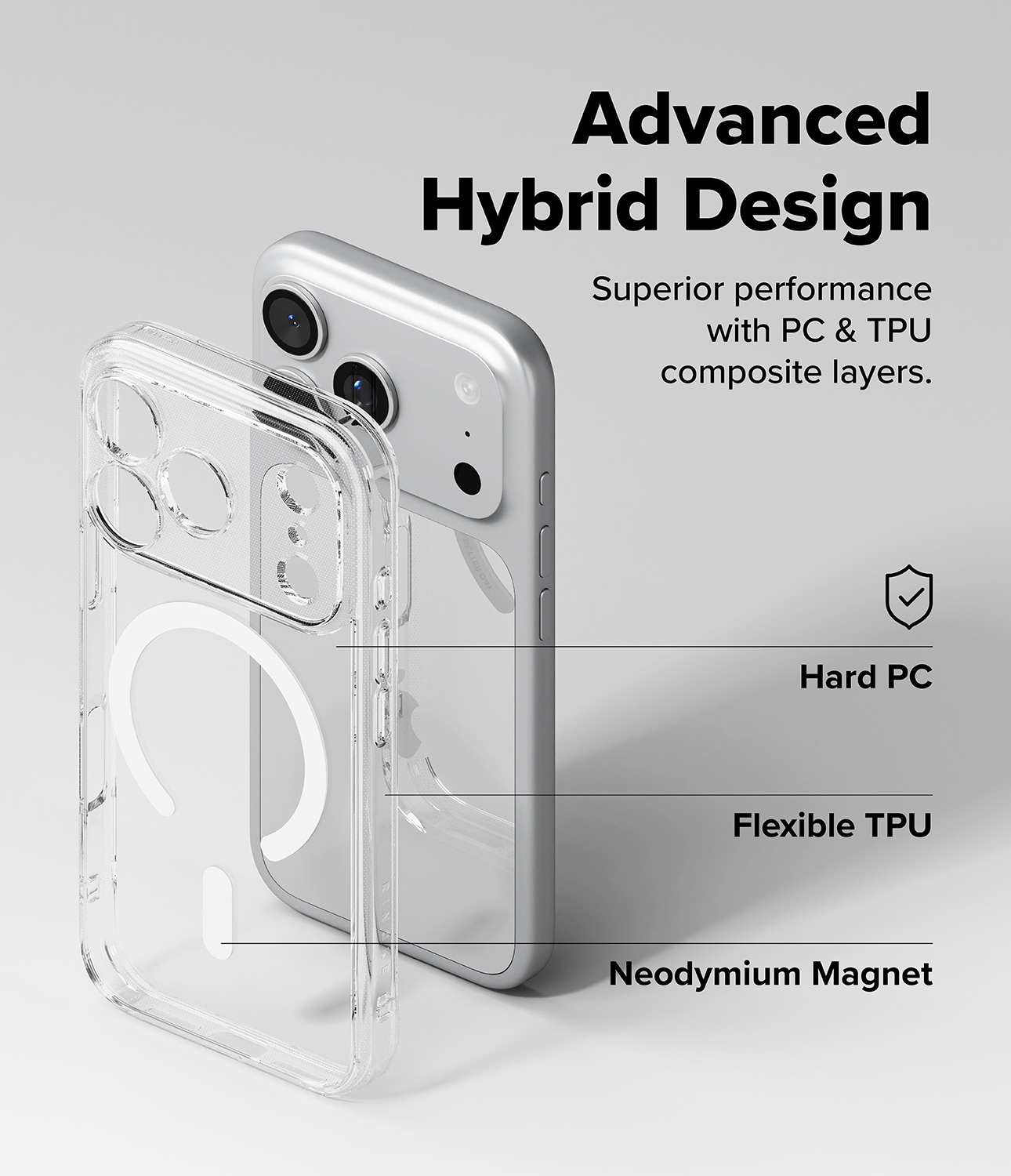 Cover Fusion Magnetic iPhone 17 Pro Max Trasparente
