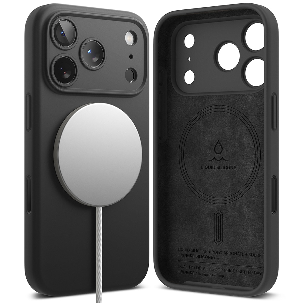 Silicone Magnetic Cover iPhone 17 Pro Max Black