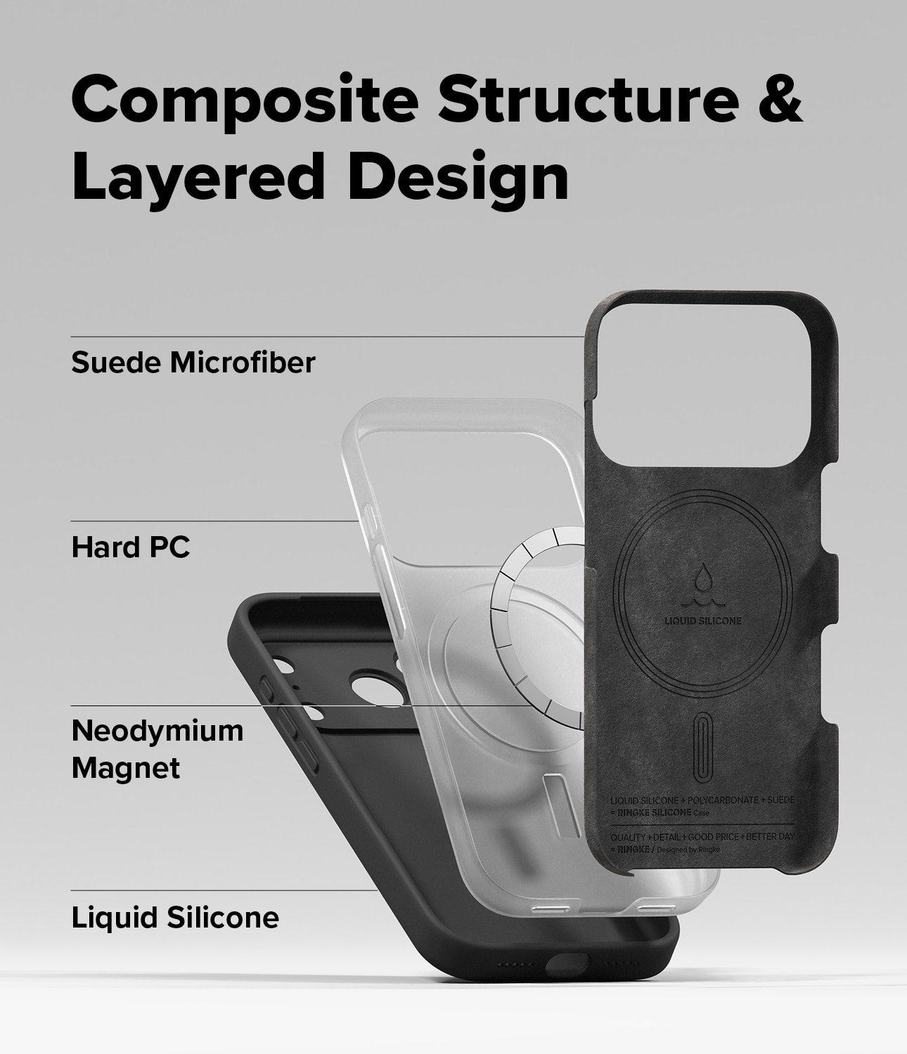 Silicone Magnetic Cover iPhone 17 Pro Max Black