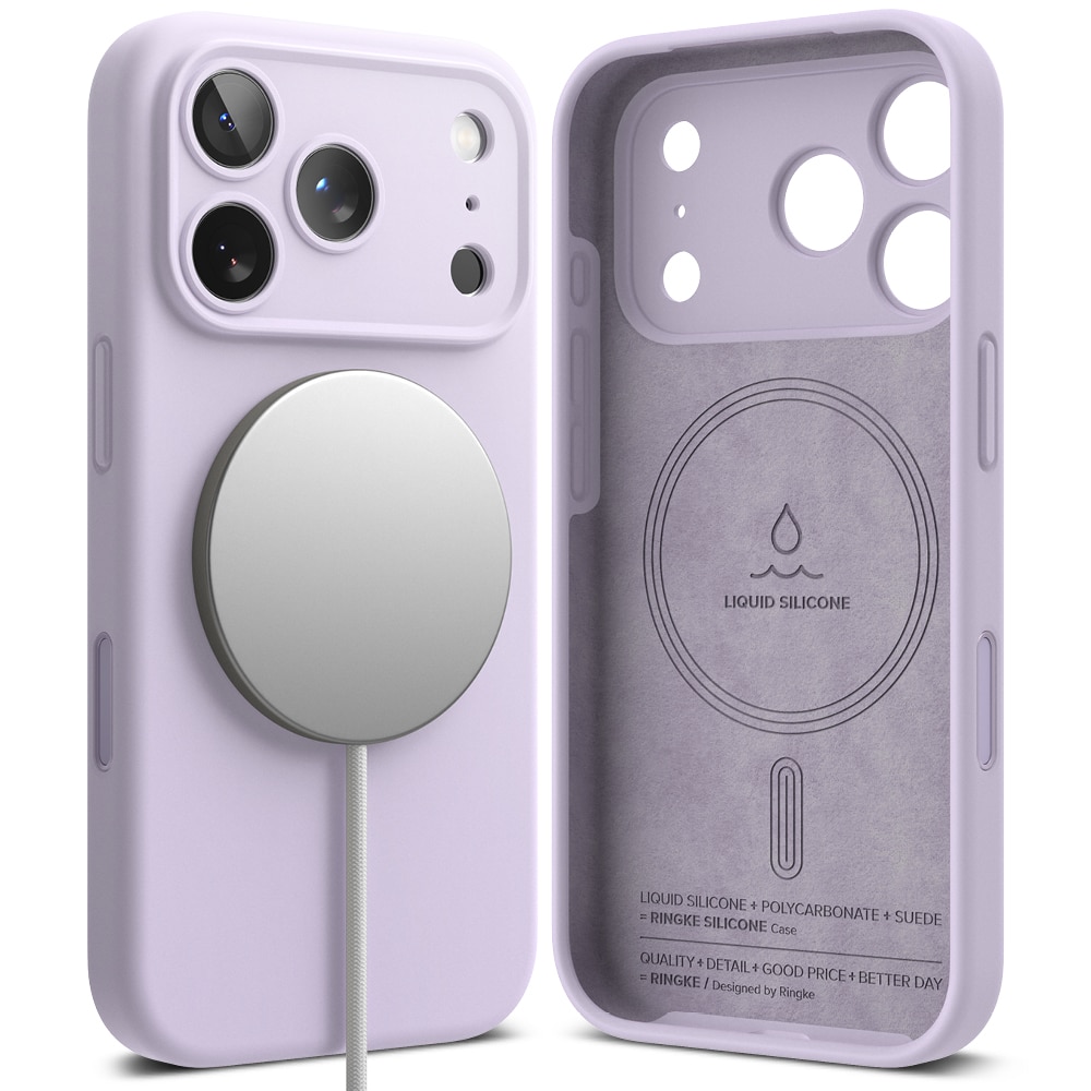 Silicone Magnetic Cover iPhone 17 Pro Max Light Purple