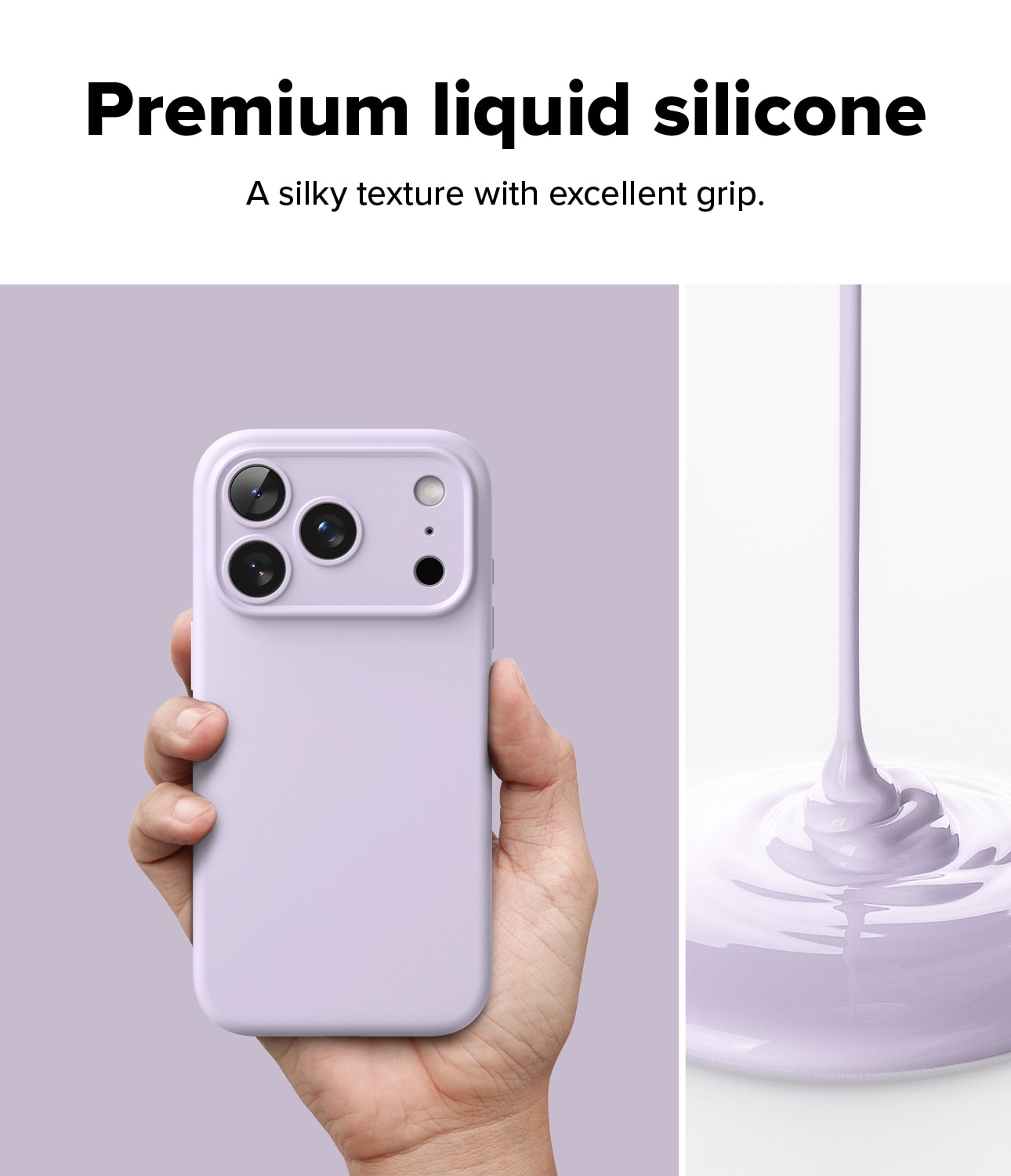 Silicone Magnetic Cover iPhone 17 Pro Max Light Purple
