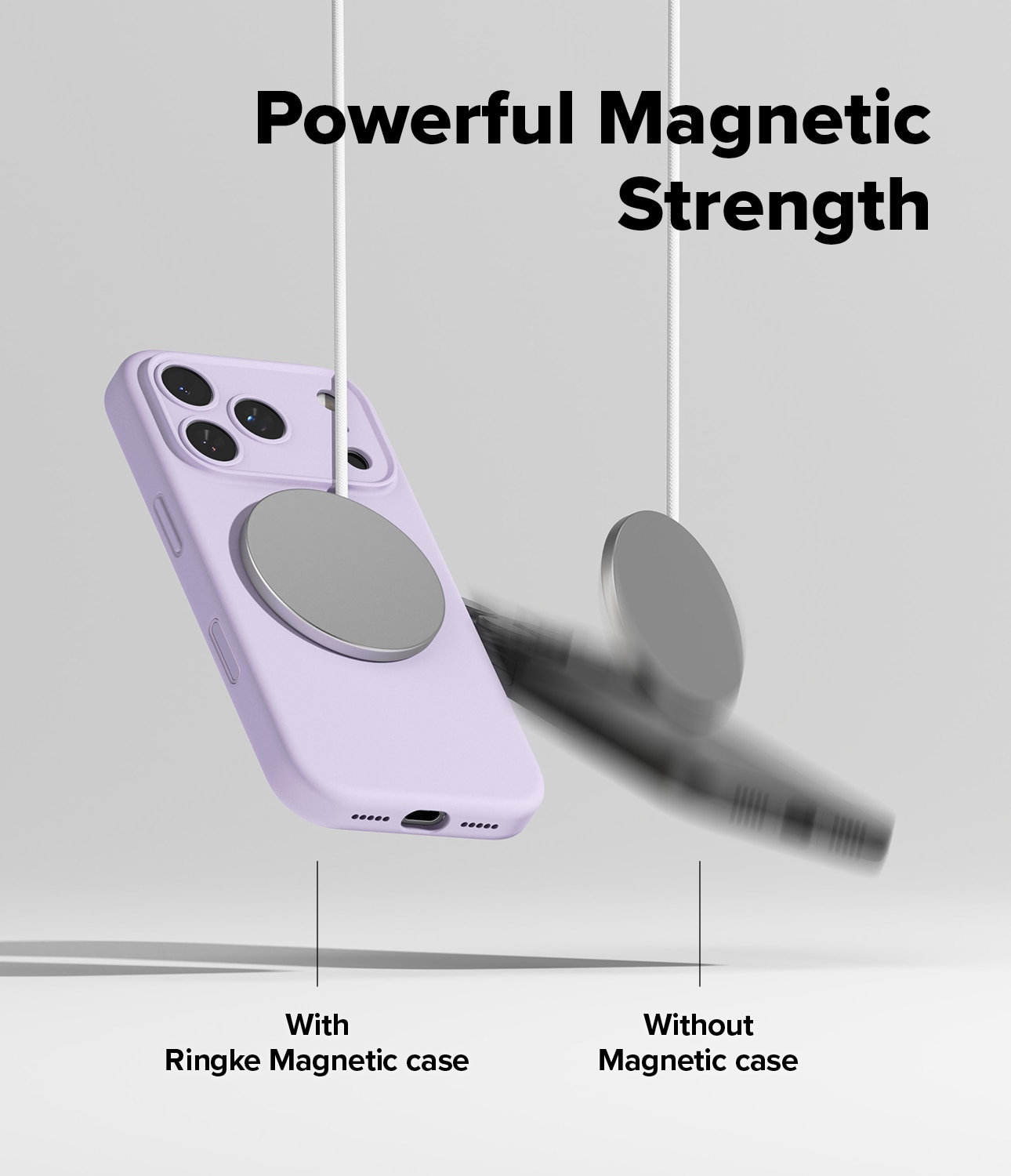 Silicone Magnetic Cover iPhone 17 Pro Max Light Purple