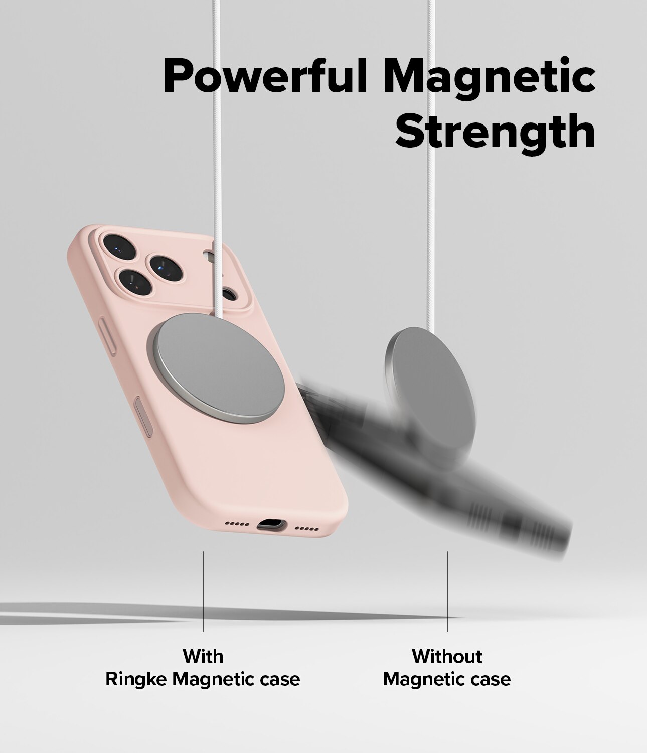 Silicone Magnetic Cover iPhone 17 Pro Max Pink Sand
