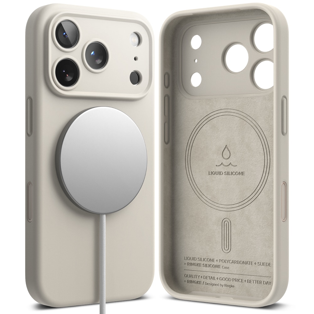 Silicone Magnetic Cover iPhone 17 Pro Max Stone