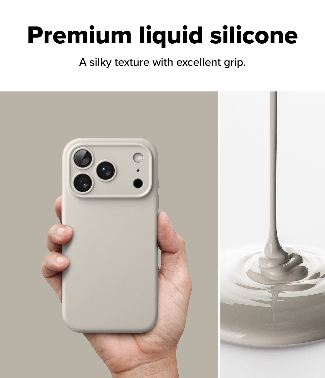 Silicone Magnetic Cover iPhone 17 Pro Max Stone
