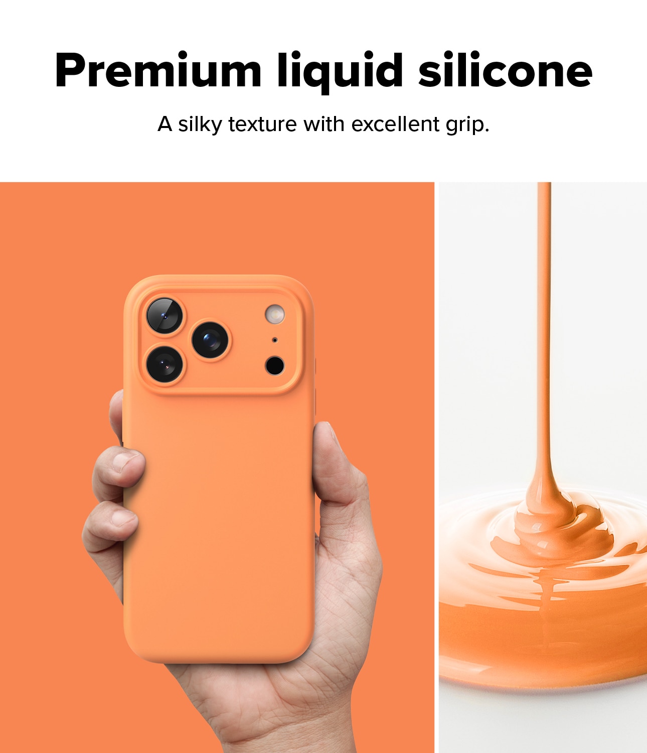 Silicone Magnetic Cover iPhone 17 Pro Max Tangerine
