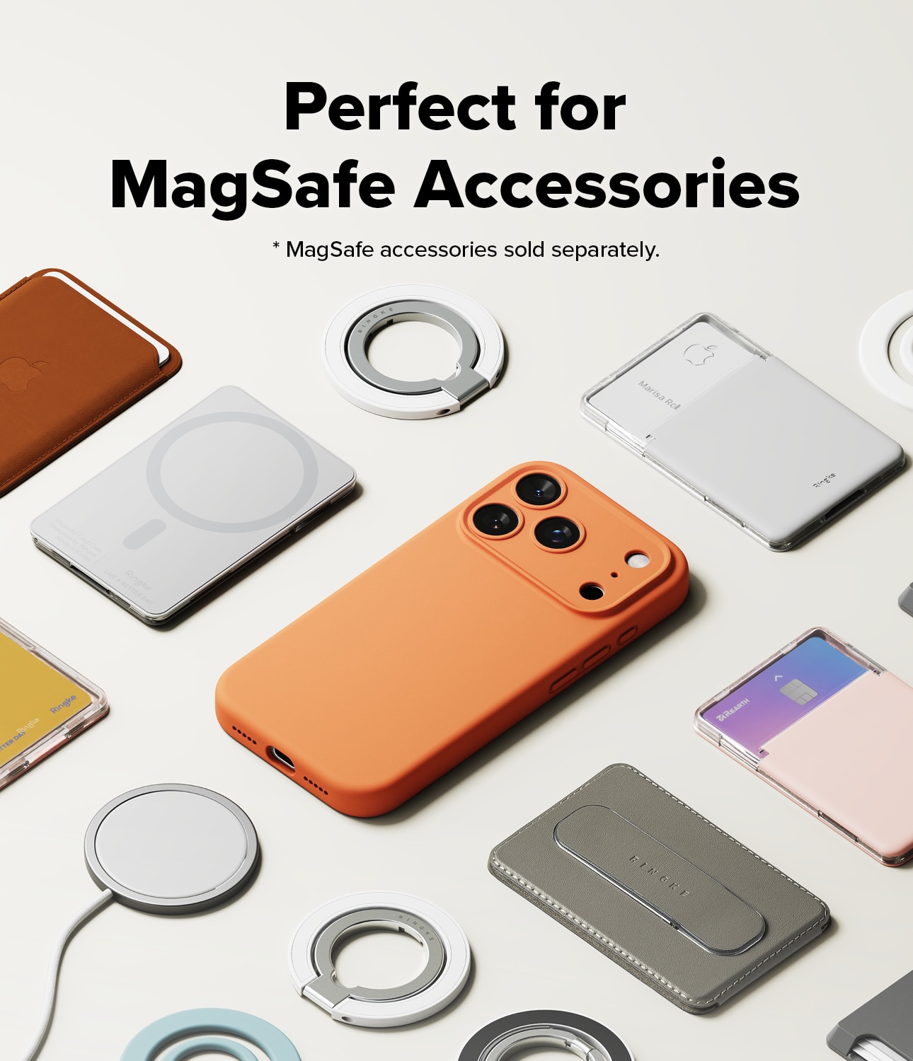 Silicone Magnetic Cover iPhone 17 Pro Max Tangerine