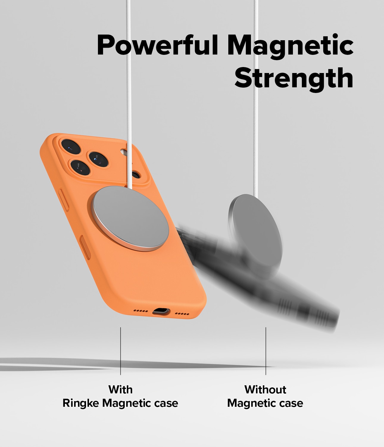 Silicone Magnetic Cover iPhone 17 Pro Max Tangerine