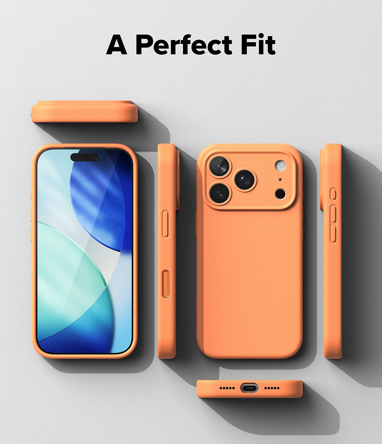 Silicone Magnetic Cover iPhone 17 Pro Max Tangerine