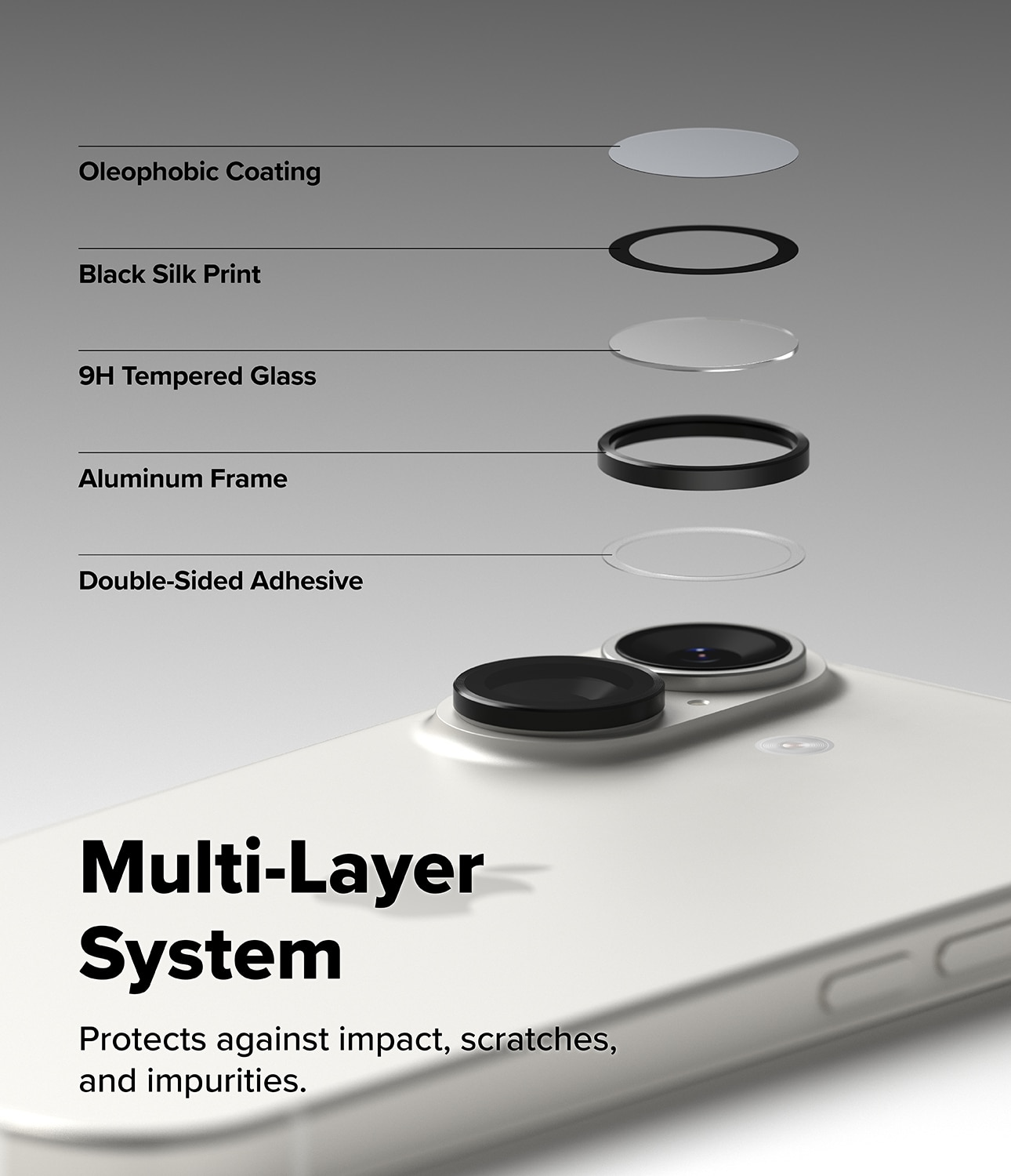 Camera Lens Frame Glass (2 pezzi) iPhone 17 Black