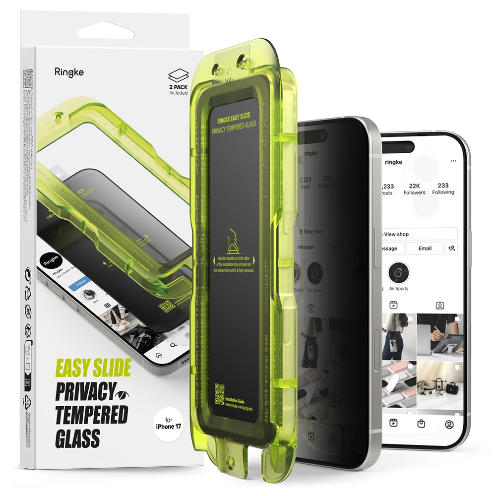 Easy Slide Privacy Glass (2 pezzi) iPhone 17