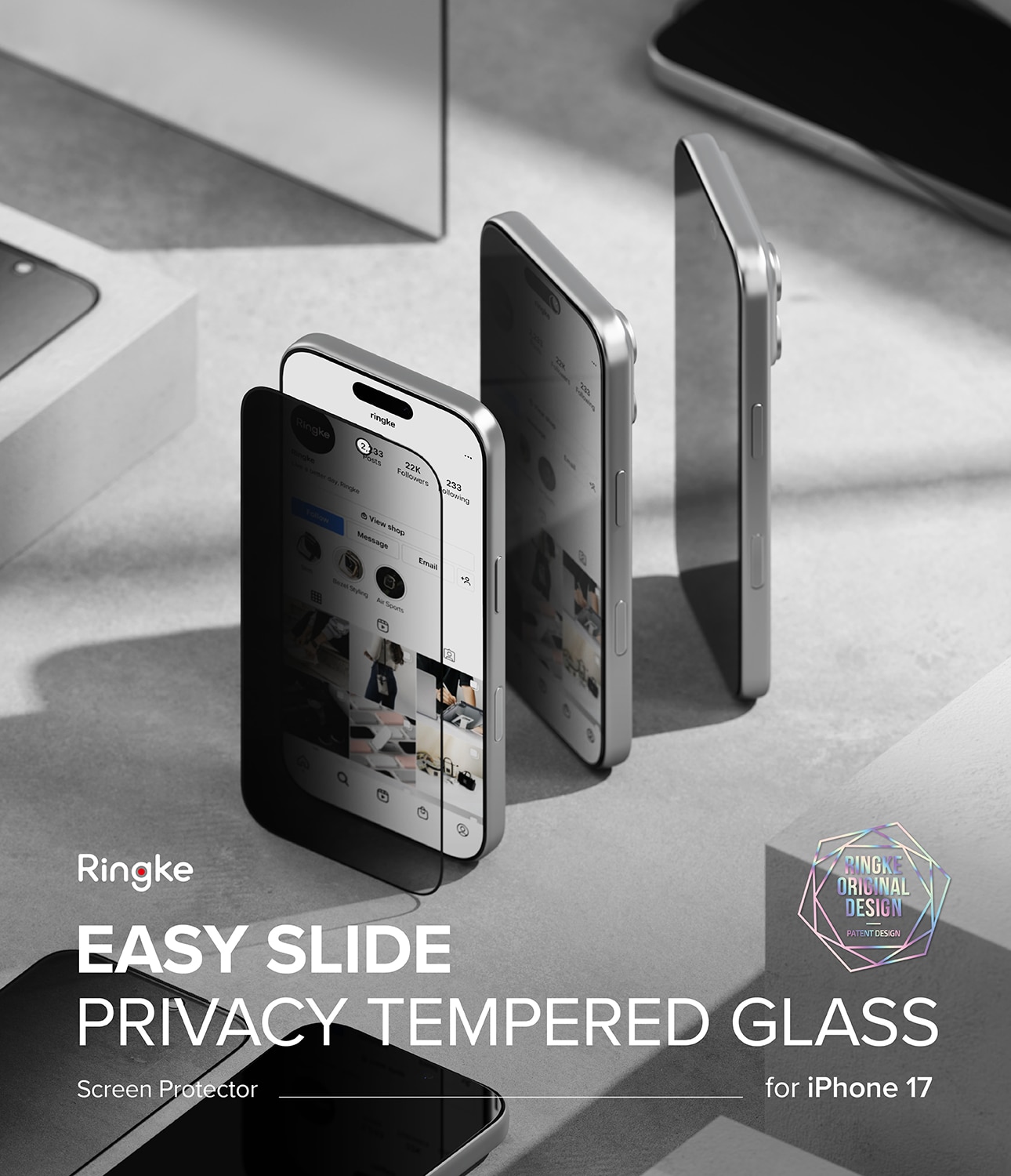 Easy Slide Privacy Glass (2 pezzi) iPhone 17