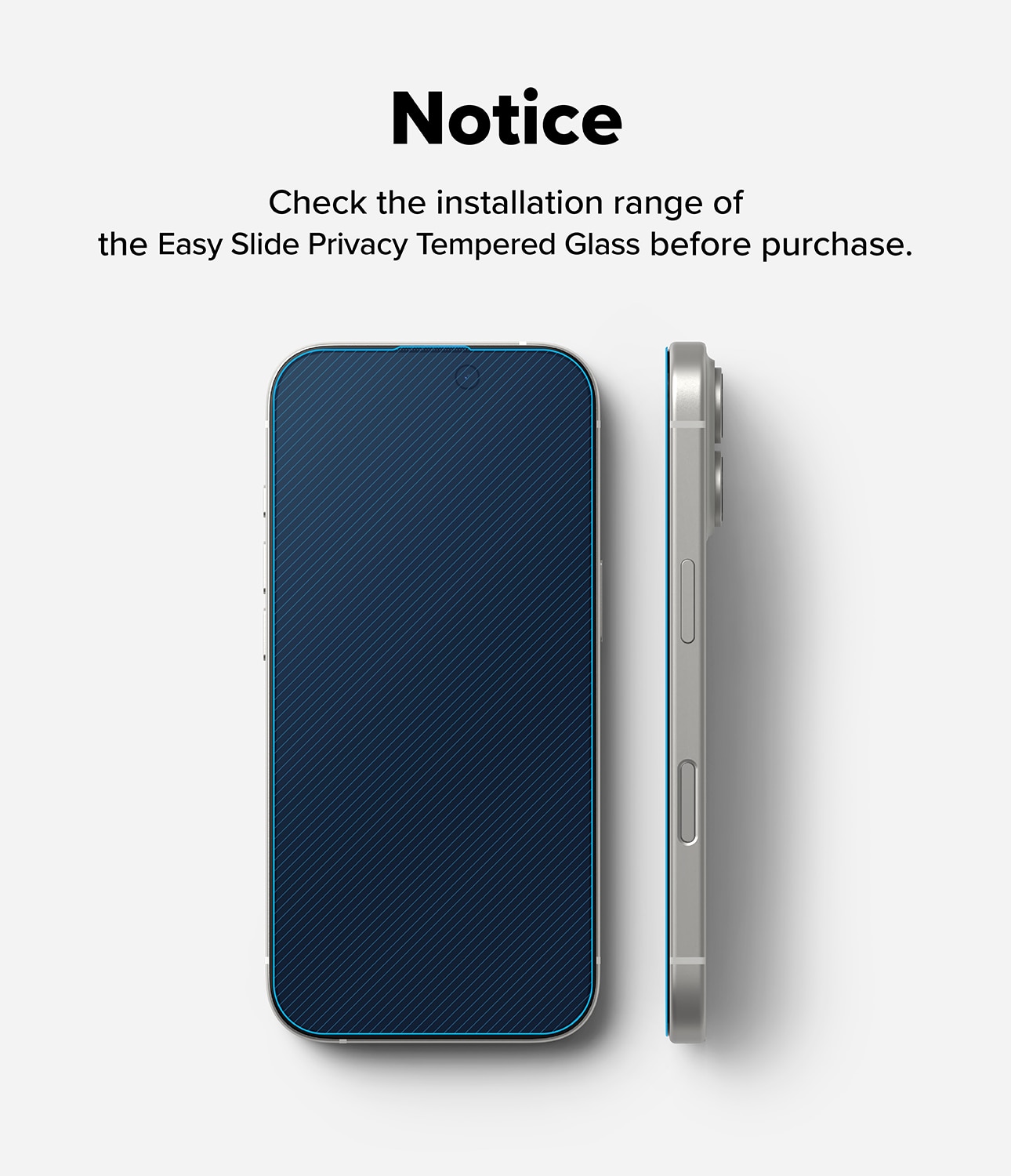 Easy Slide Privacy Glass (2 pezzi) iPhone 17