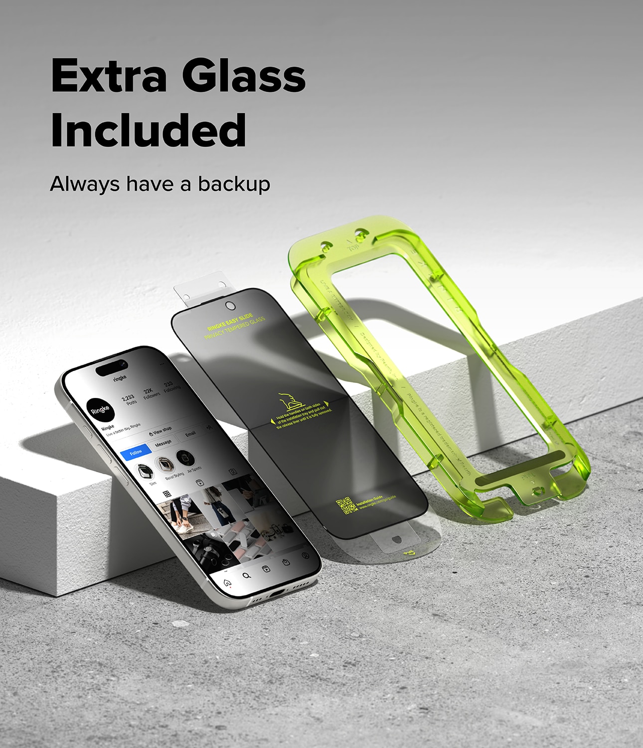 Easy Slide Privacy Glass (2 pezzi) iPhone 17