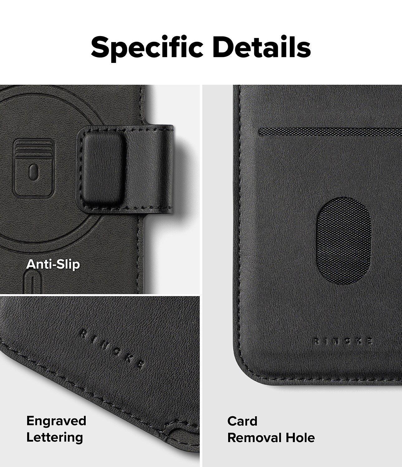 Folio Grip Wallet Magnetic iPhone 17 Black