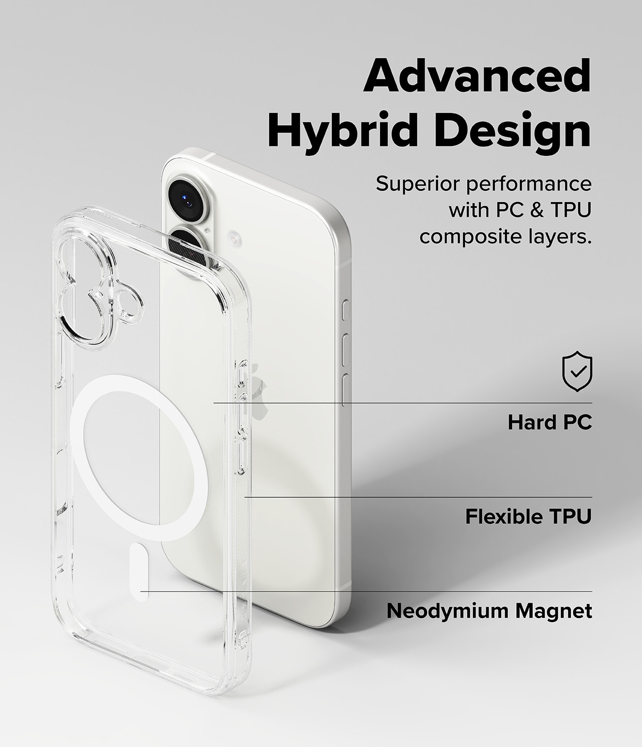 Cover Fusion Magnetic iPhone 17 Trasparente
