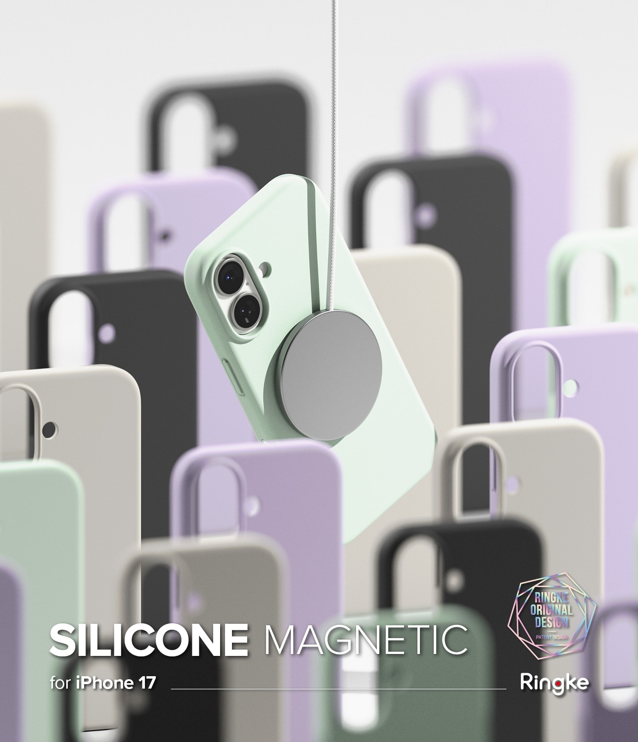 Silicone Magnetic Cover iPhone 17 Black