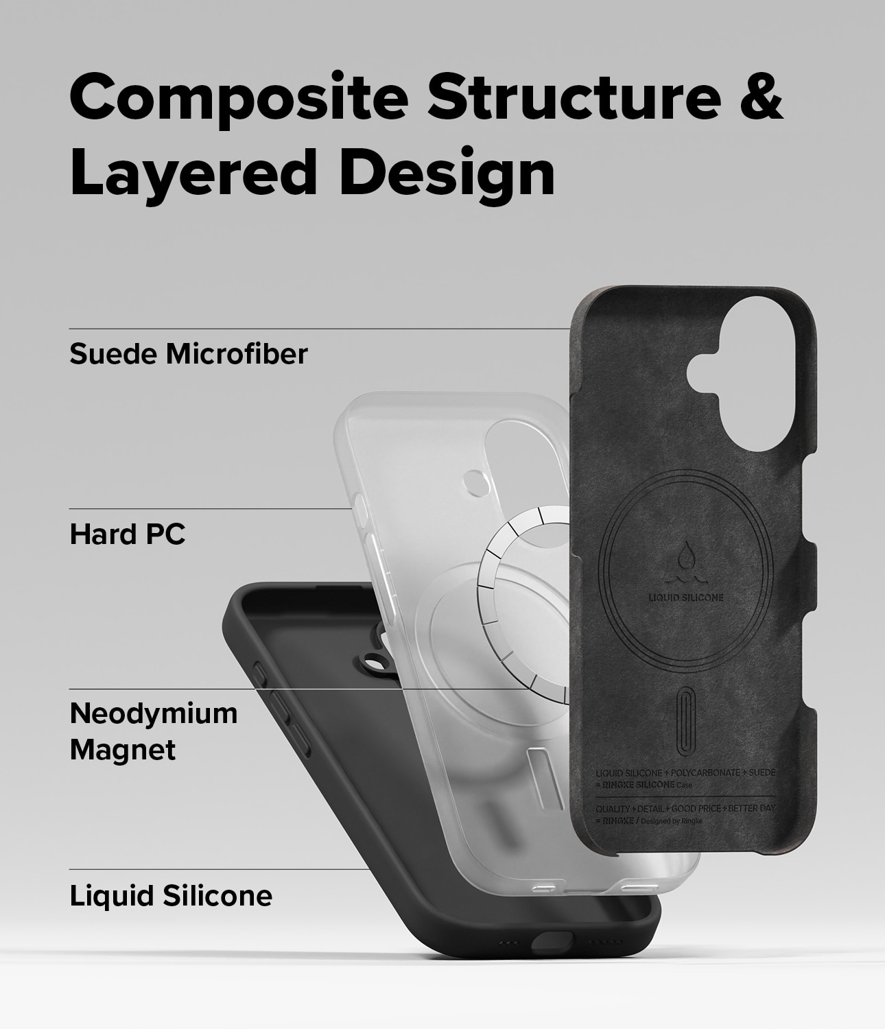 Silicone Magnetic Cover iPhone 17 Black
